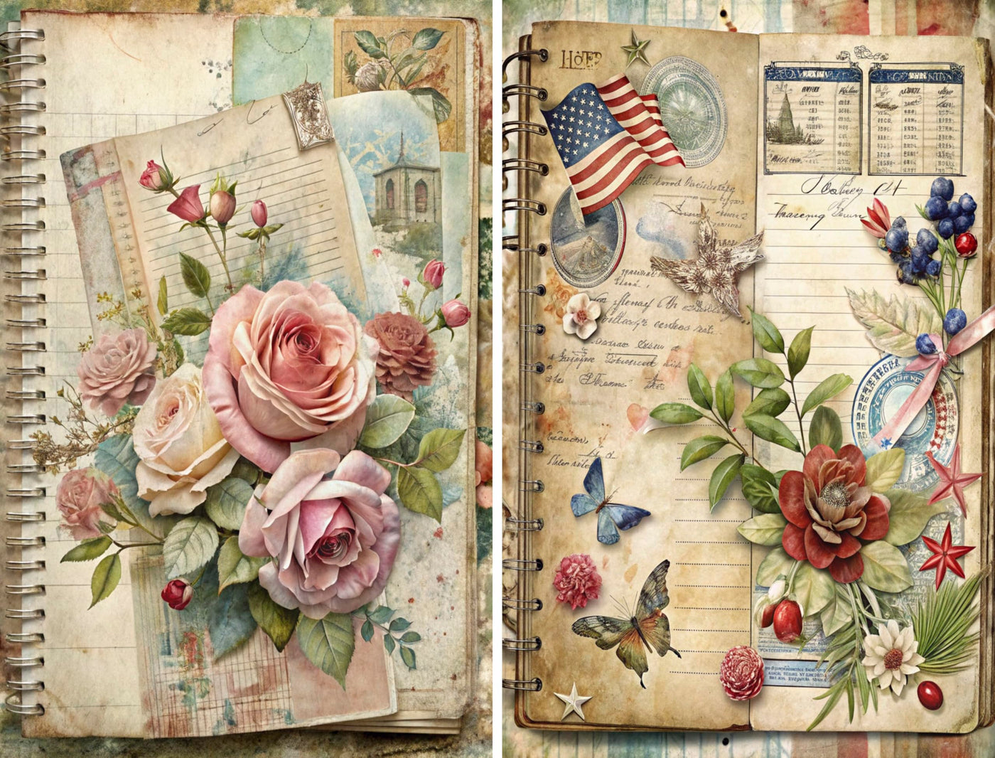 Decoupage Rice Papers - 6 Pieces | 6 Unique Designs | Versatile Decoupage Designs for Art Projects & Crafting by CRAFT KREATIVELY
