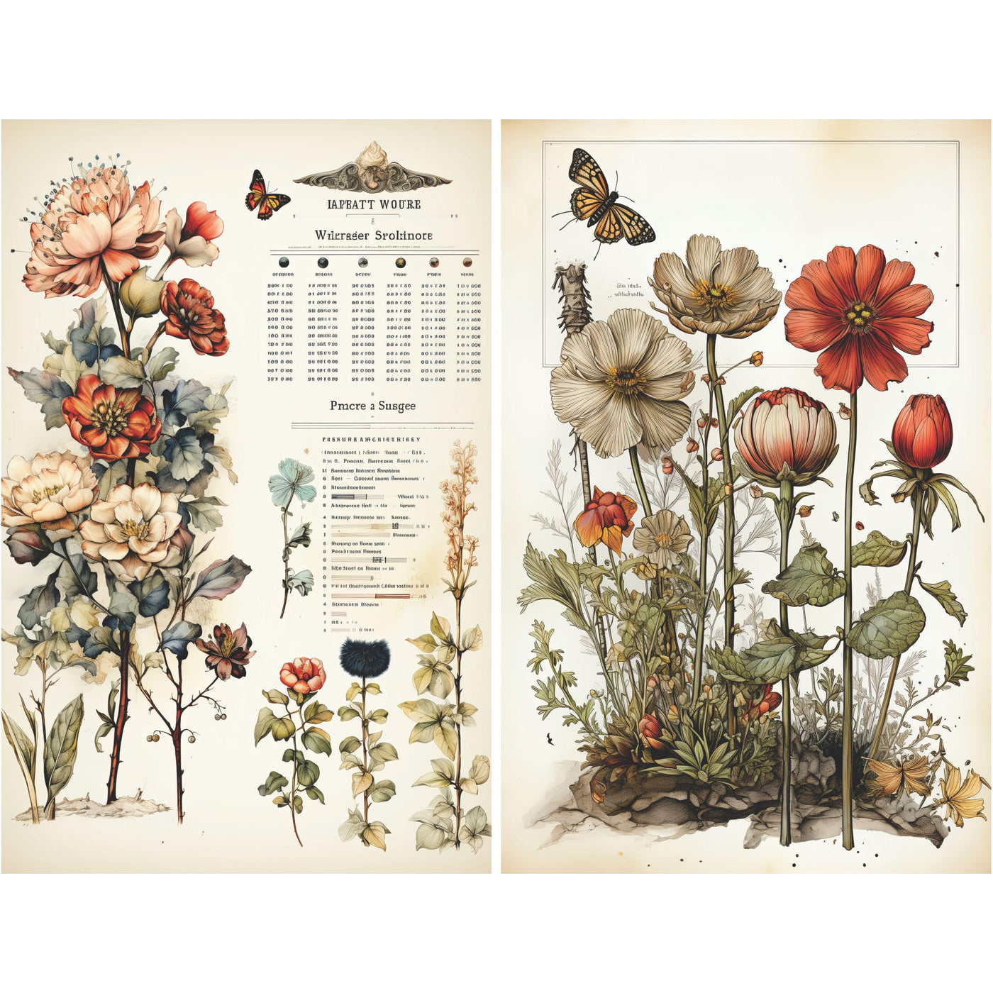 Card Size Decoupage Rice Paper, 8 x 10.5 inch - for Scrapbooking Cards Crafts