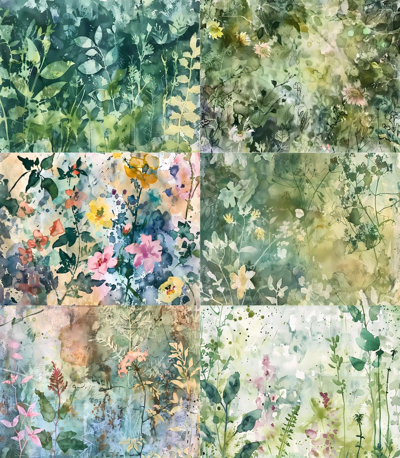 Abstract Flora Rice Papers – Decoupage Paper 6x Designs for Collage, Mixed Media, Card Making & Crafts, Decoupage by CRAFT KREATIVELY