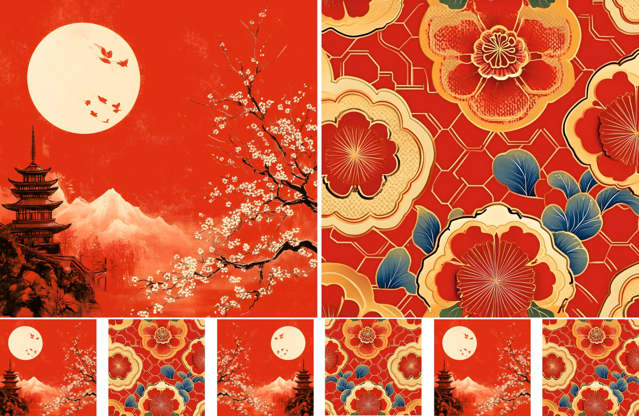 Decoupage Rice Papers - 4 Sheets | 8 Unique Designs | Versatile Christmas Designs for Art Projects & Crafting by CRAFT KREATIVELY