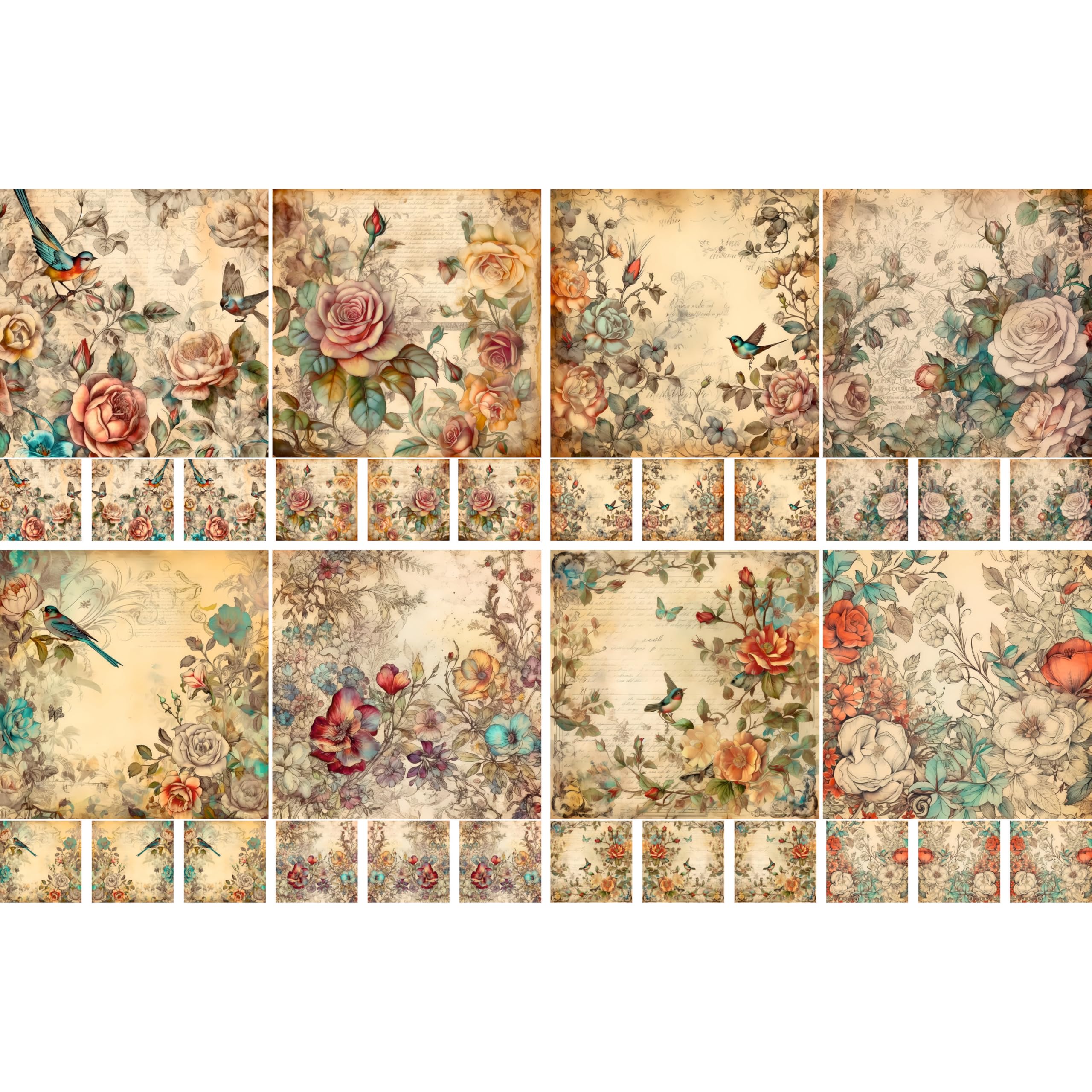 Decoupage Rice Papers - 4 Sheets | 8 Unique Designs | Versatile Christmas Designs for Art Projects & Crafting by CRAFT KREATIVELY
