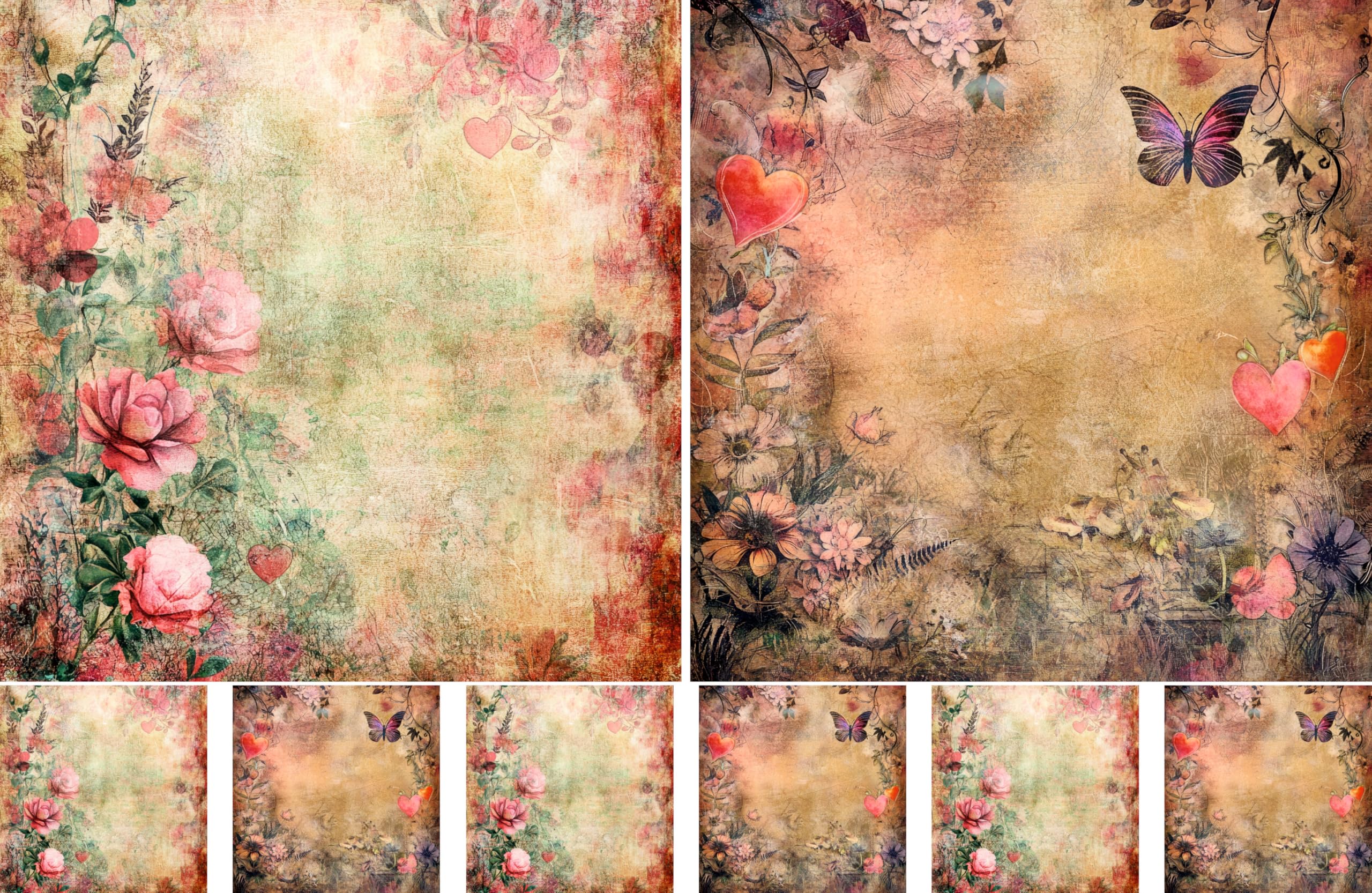Decoupage Rice Papers - 4 Sheets | 8 Unique Designs | Versatile Christmas Designs for Art Projects & Crafting by CRAFT KREATIVELY