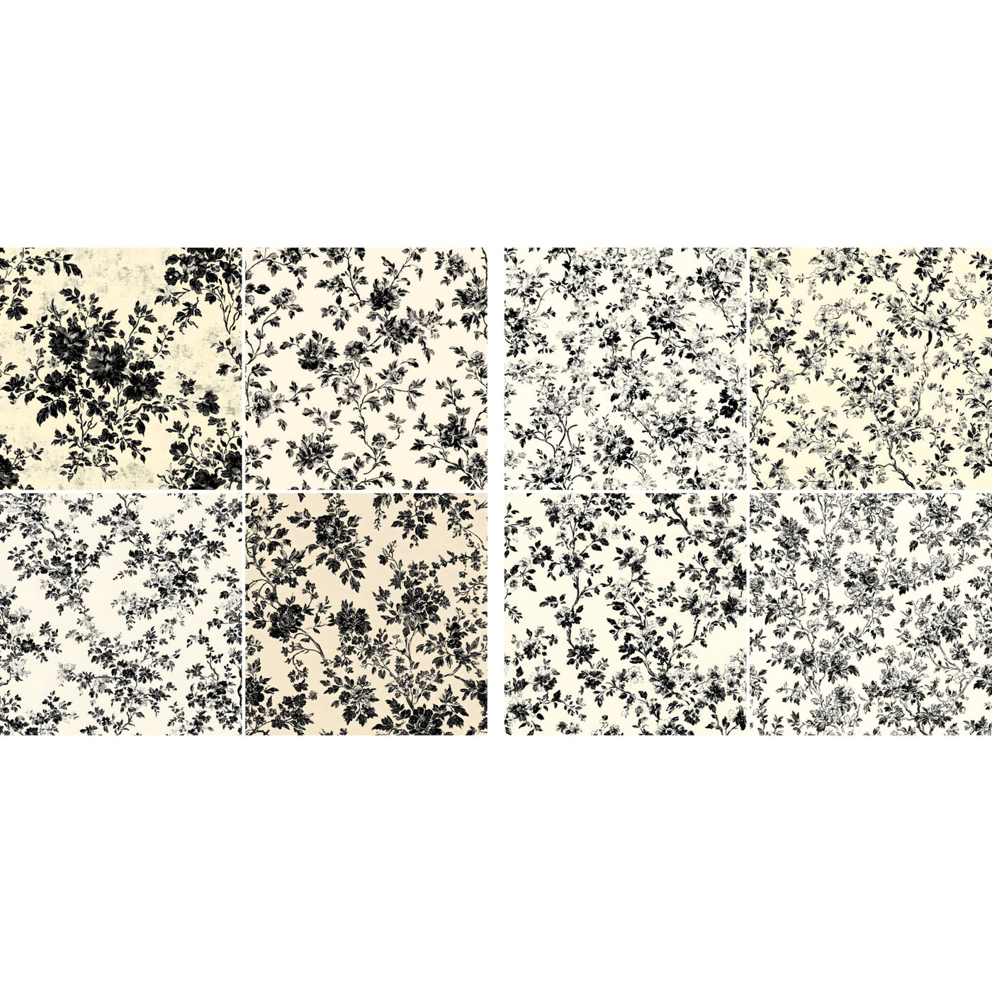 Decoupage Rice Paper (2 pc) - 8x Decoupage Toile de Jouy Designs for Collage, Card Making & Crafts, Decoupage by CRAFT KREATIVELY