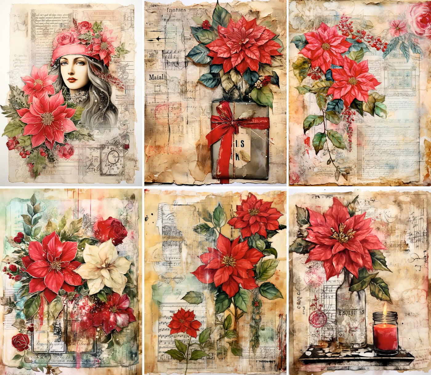 Decoupage Rice Papers - 4 Sheets | 32 Pieces | 8 Unique Designs | Versatile Designs for Art Projects & Crafting by CRAFT KREATIVELY