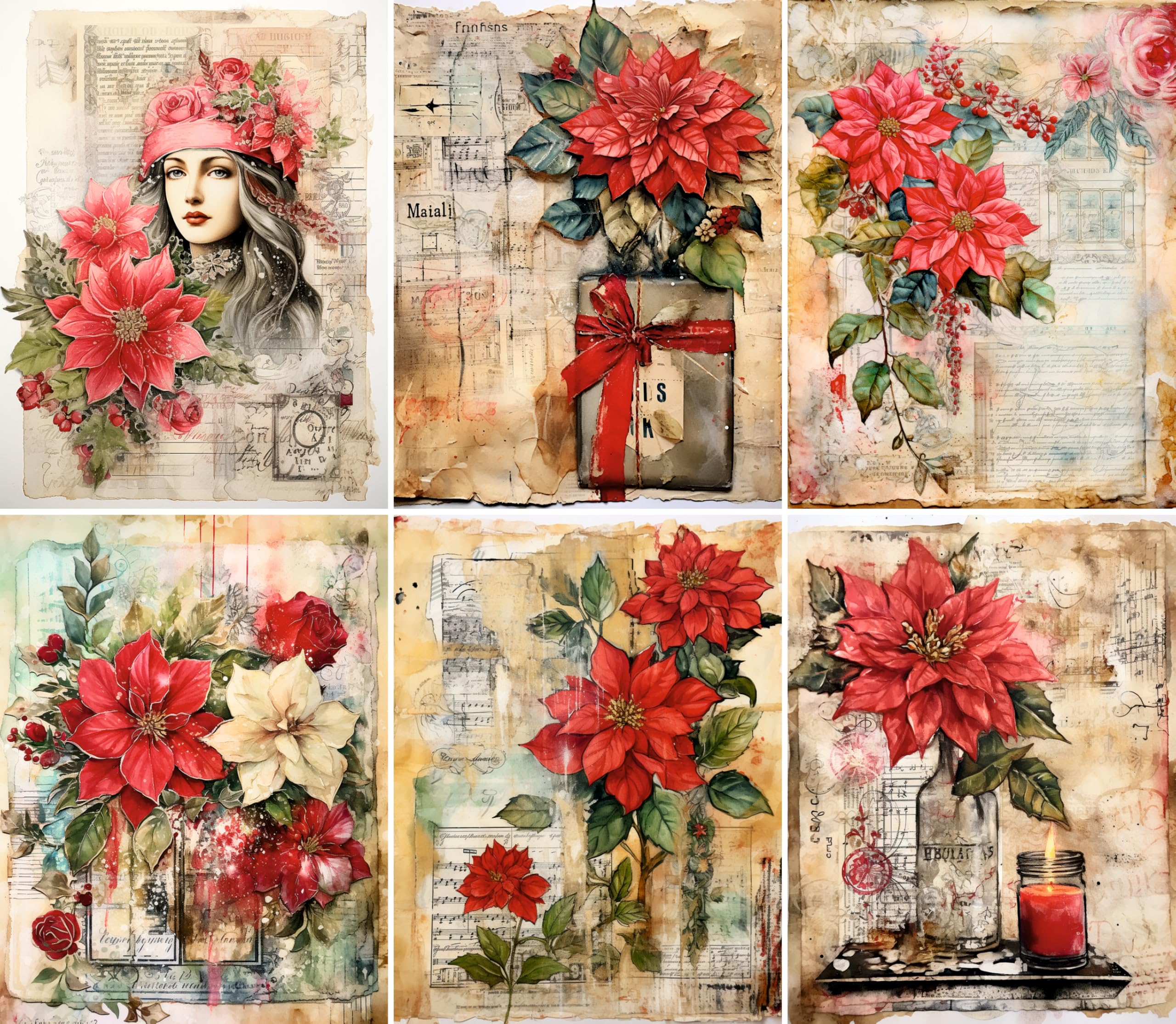 Decoupage Rice Papers - 4 Sheets | 32 Pieces | 8 Unique Designs | Versatile Designs for Art Projects & Crafting by CRAFT KREATIVELY