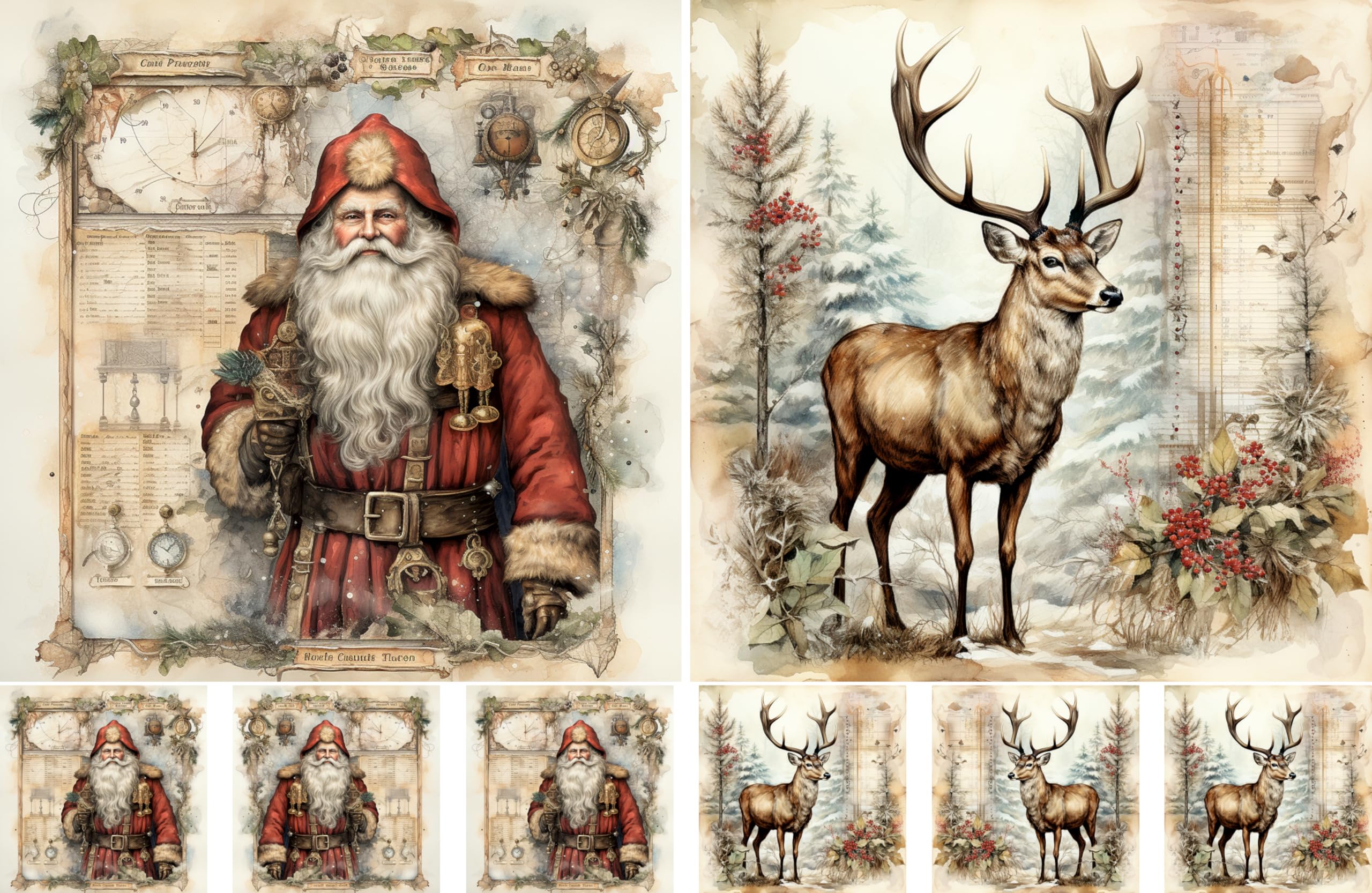 Decoupage Rice Papers - 4 Sheets | 32 Pieces | 8 Unique Designs | Versatile Designs for Art Projects & Crafting by CRAFT KREATIVELY