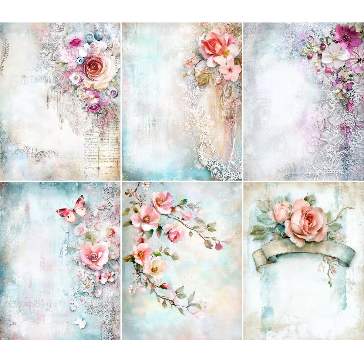 Sewing Rice Papers – Decoupage Paper Design for Furniture, Mixed Media, Cards & Crafts, Decoupage by CRAFT KREATIVELY