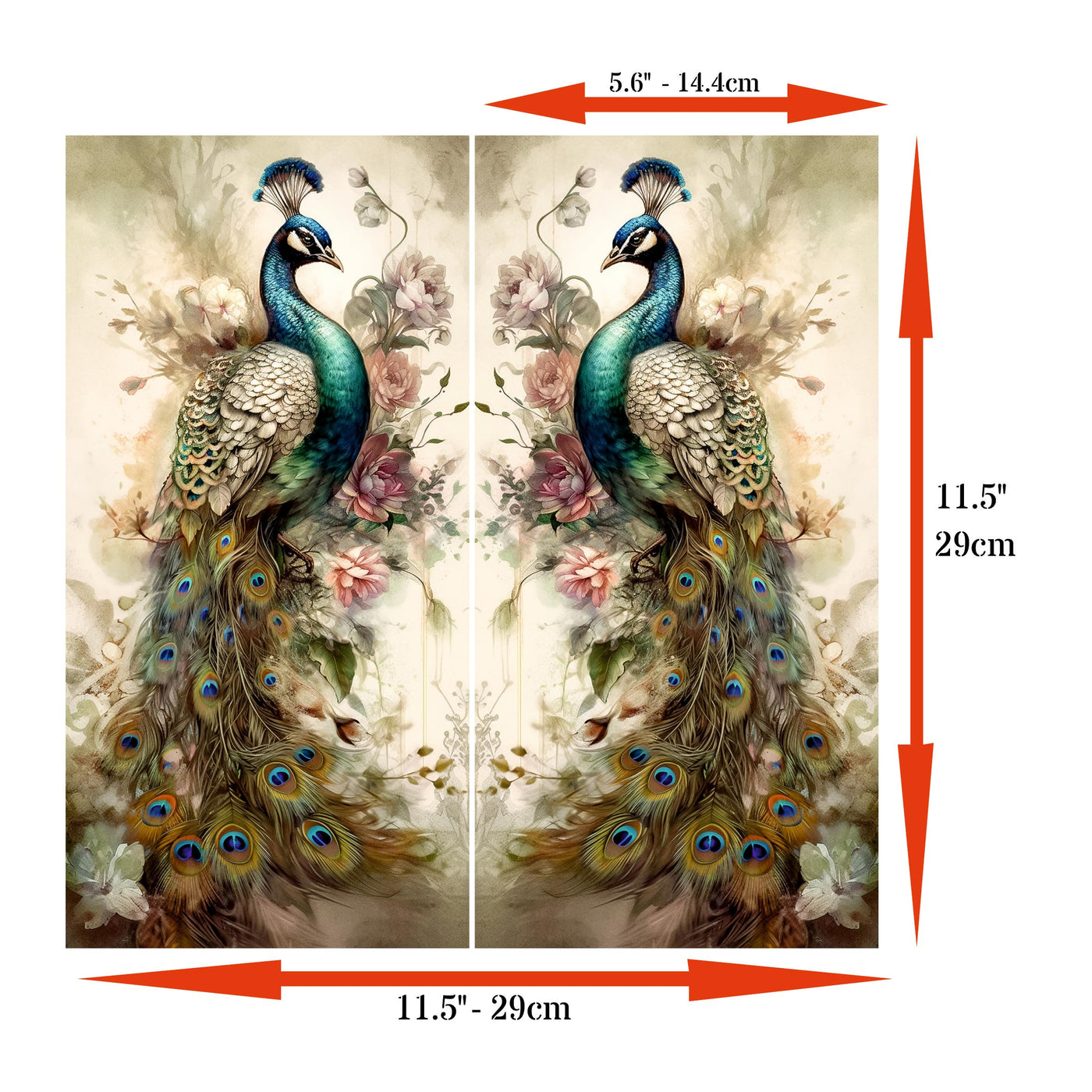 Decoupage Rice Paper, 29 x 29cm (2 sheets) - 3x images for Furniture Poster Craft Decoupage by CRAFT KREATIVELY