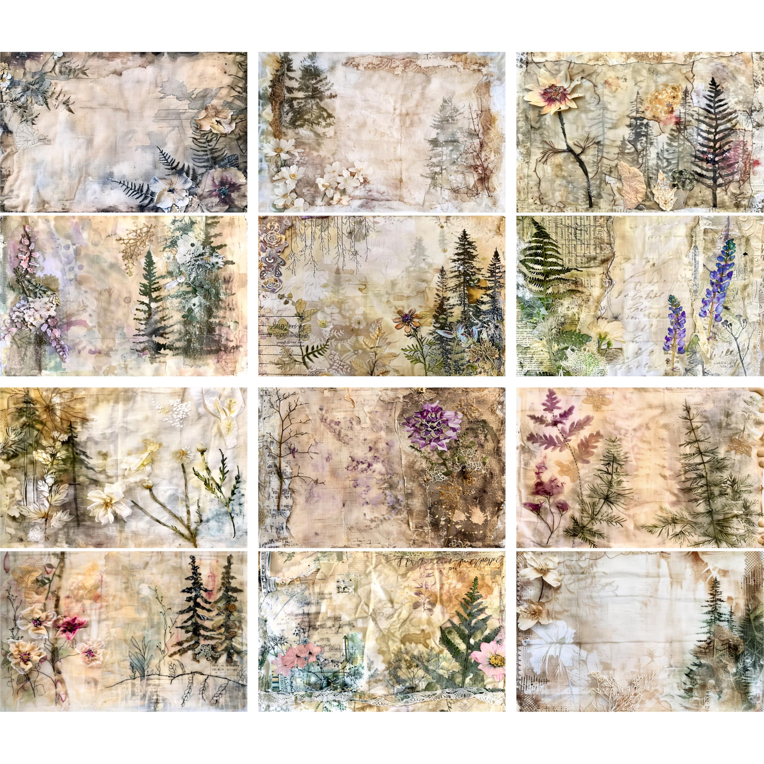 Decoupage Rice Papers - 6 Pieces | 6 Unique Designs | Versatile Decoupage Designs for Art Projects & Crafting by CRAFT KREATIVELY