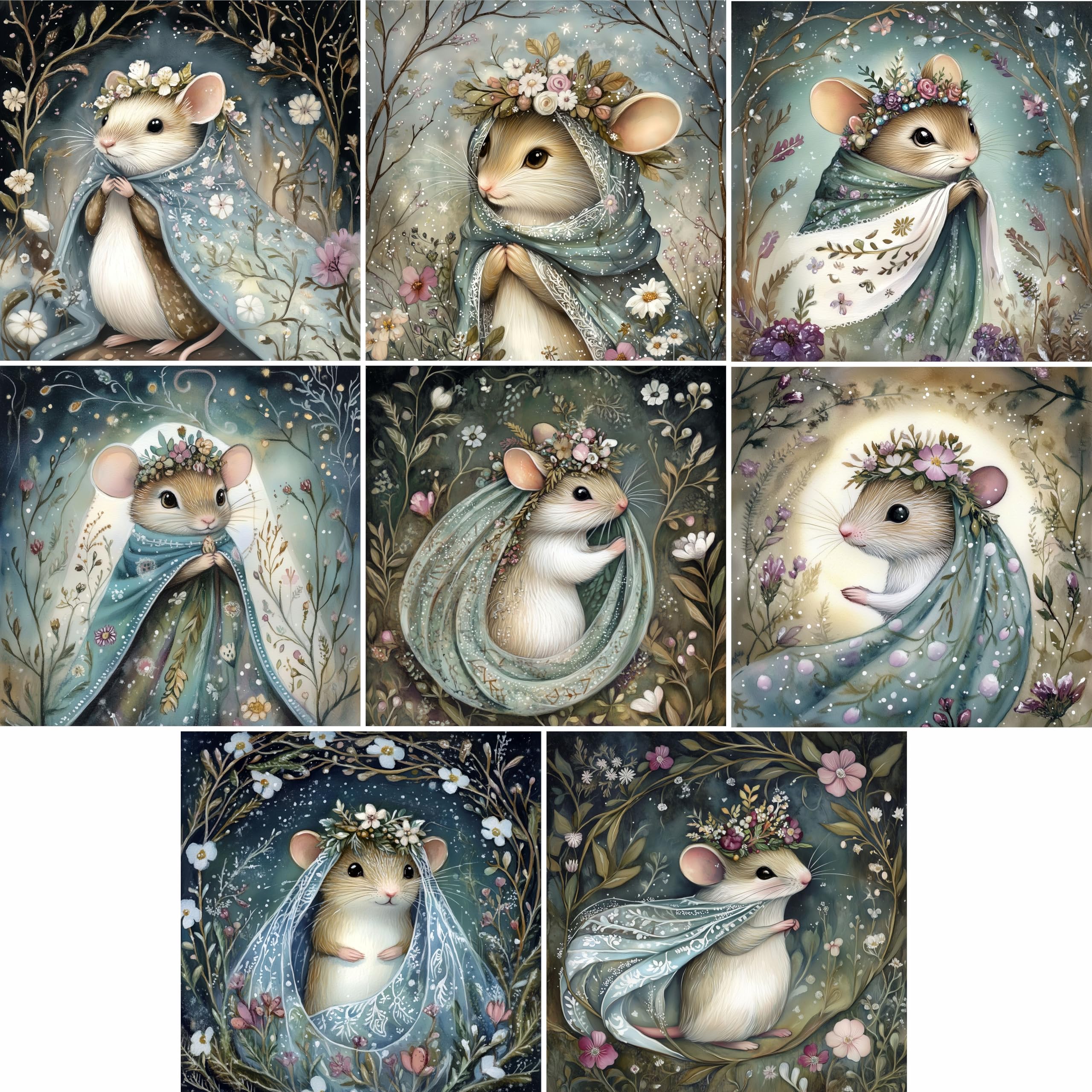Animal Squares Rice Papers, 29 x 29cm (2 Sheets) – Decoupage Paper 8x Designs for Collage, Mixed Media, Card Making & Crafts, Decoupage by CRAFT KREATIVELY