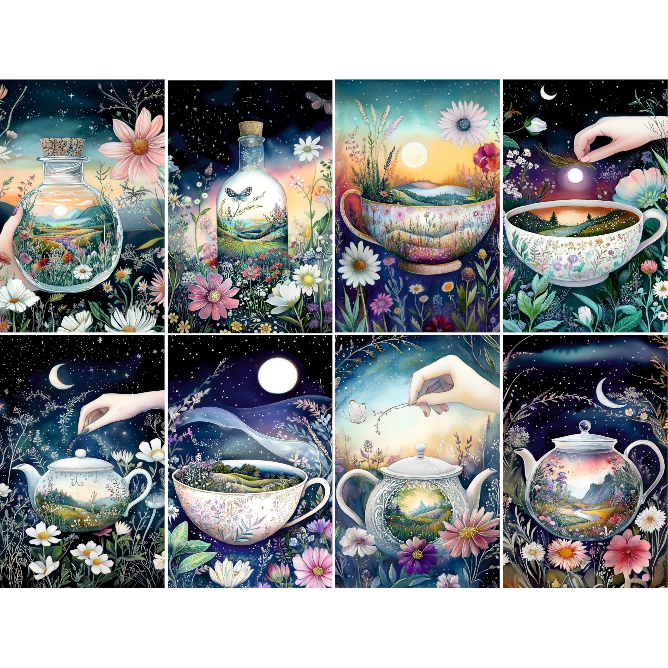 Decoupage Rice Paper, 20 x 26.5cm (6 Sheets) – 6x Decoupage Papers for Collage, Mixed Media, Card Making & Crafts, Decoupage by CRAFT KREATIVELY