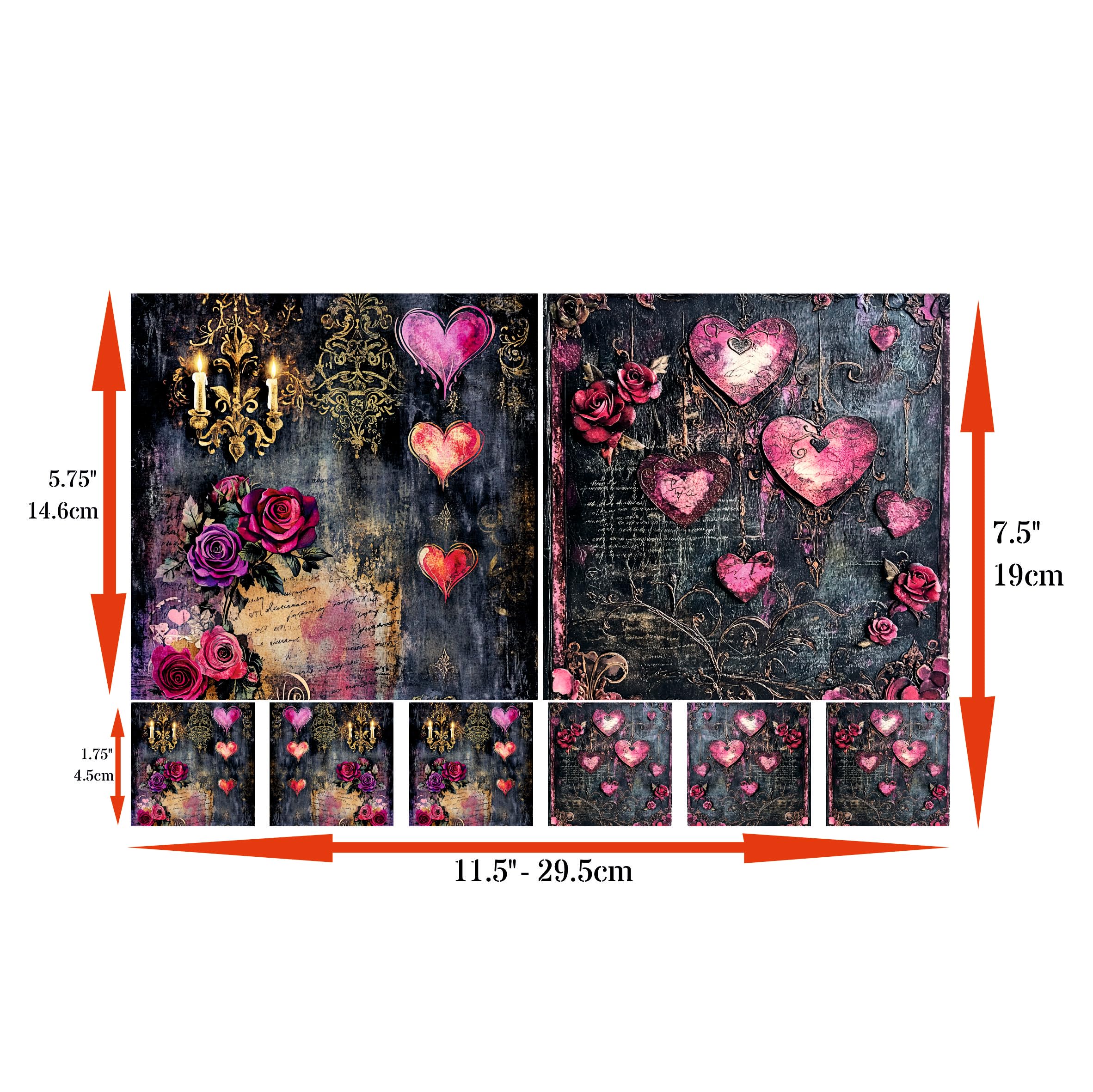 Decoupage Rice Papers - 4 Sheets | 8 Unique Designs | Versatile Christmas Designs for Art Projects & Crafting by CRAFT KREATIVELY