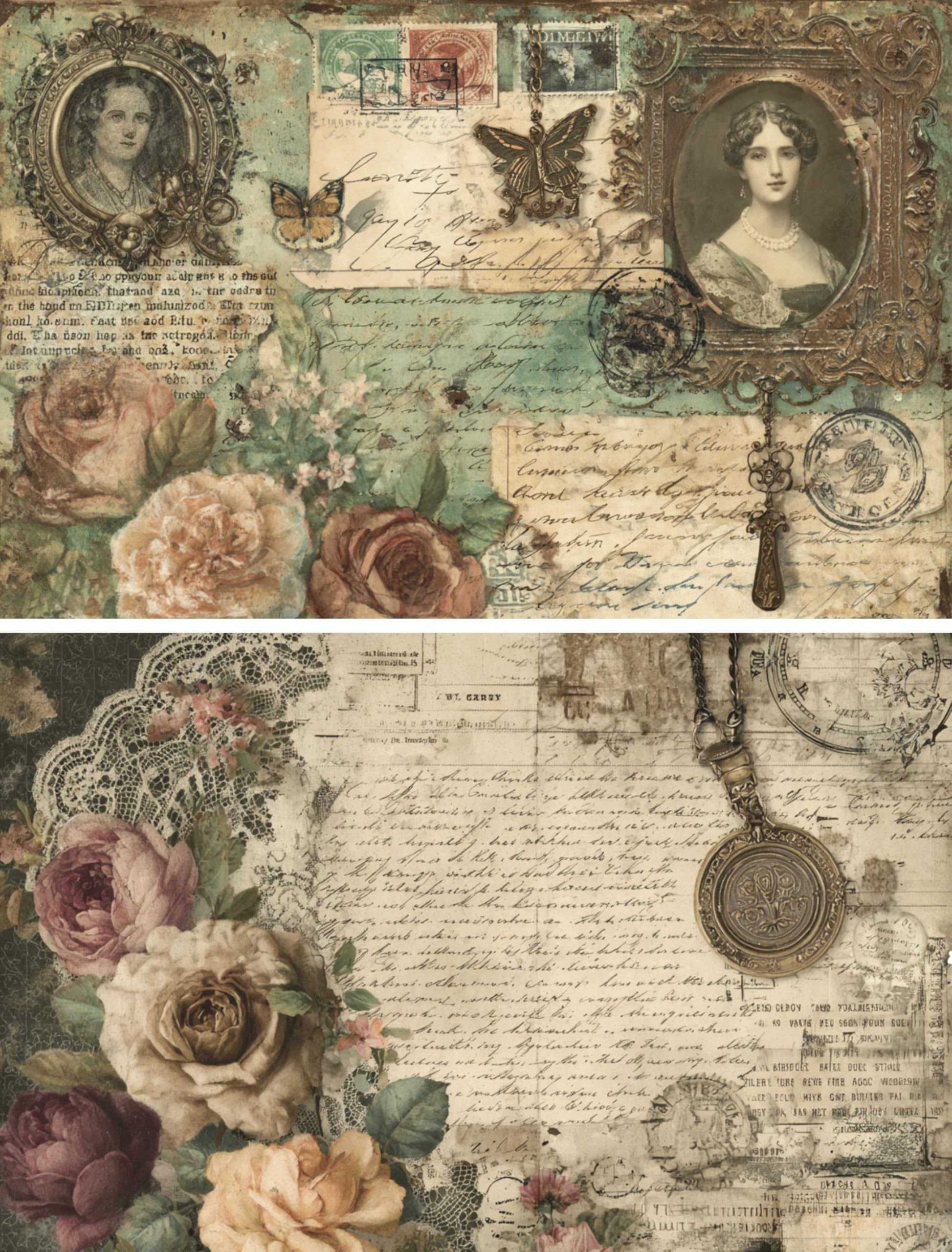 Decoupage Rice Papers - 6 Pieces | 6 Unique Designs | Versatile Decoupage Designs for Art Projects & Crafting by CRAFT KREATIVELY