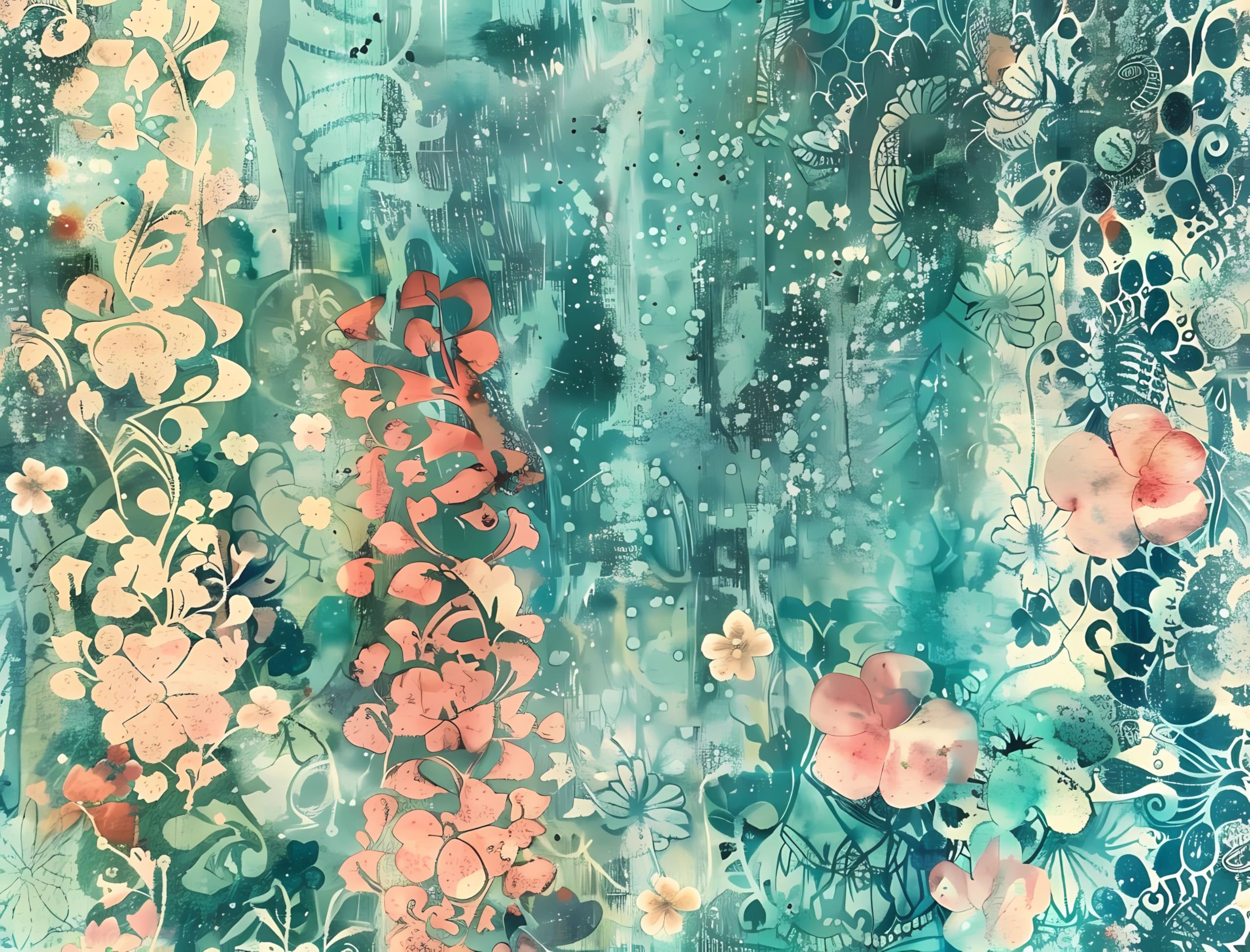 Abstract Flora Rice Papers – Decoupage Paper 6x Designs for Collage, Mixed Media, Card Making & Crafts, Decoupage by CRAFT KREATIVELY