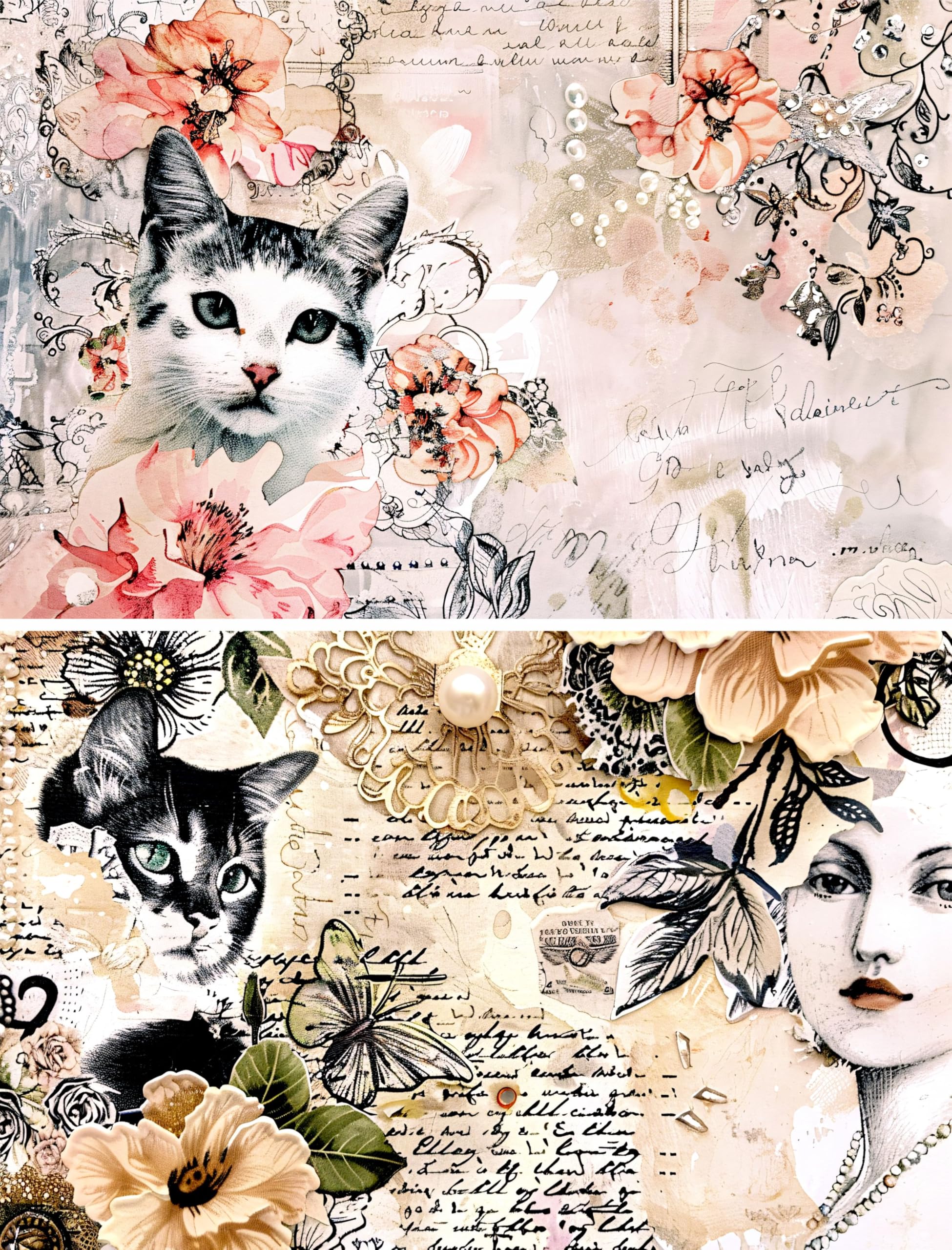 Decoupage Rice Papers - 6 Pieces | 6 Unique Designs | Versatile Decoupage Designs for Art Projects & Crafting by CRAFT KREATIVELY