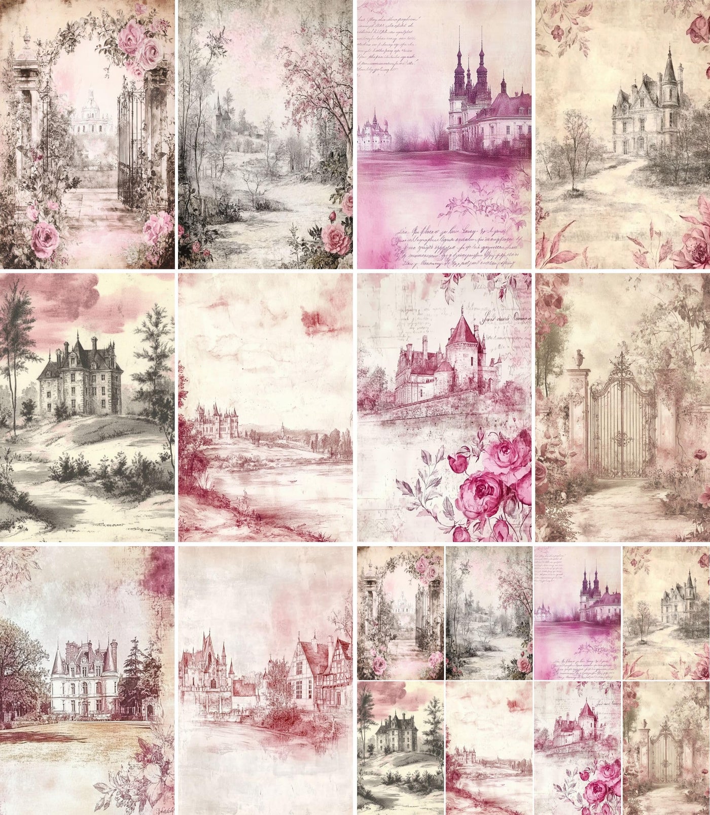 Decoupage Rice Paper, 20 x 26.5cm (6 Sheets) – 6x Decoupage Papers for Collage, Mixed Media, Card Making & Crafts, Decoupage by CRAFT KREATIVELY