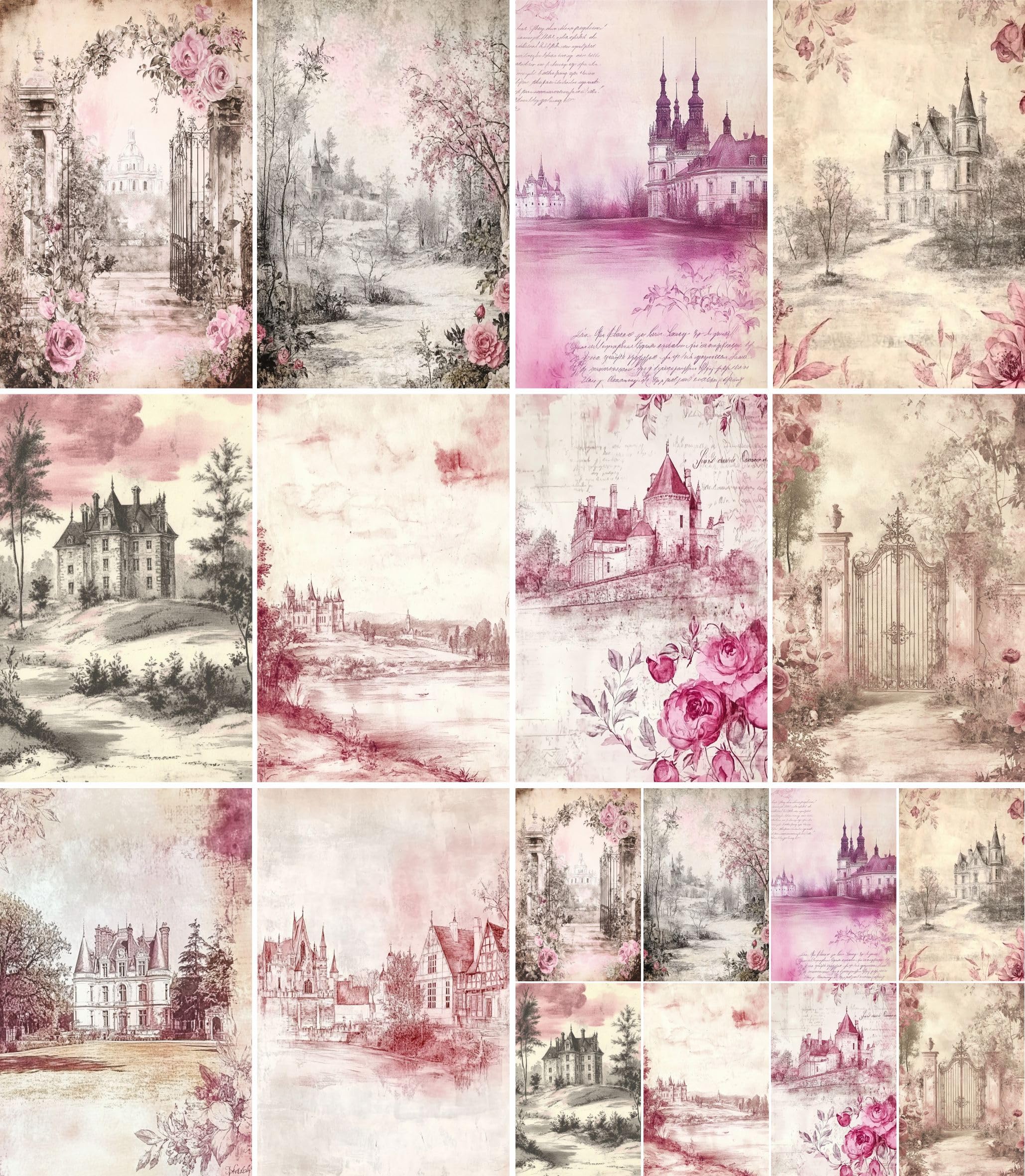 Decoupage Rice Paper, 20 x 26.5cm (6 Sheets) – 6x Decoupage Papers for Collage, Mixed Media, Card Making & Crafts, Decoupage by CRAFT KREATIVELY