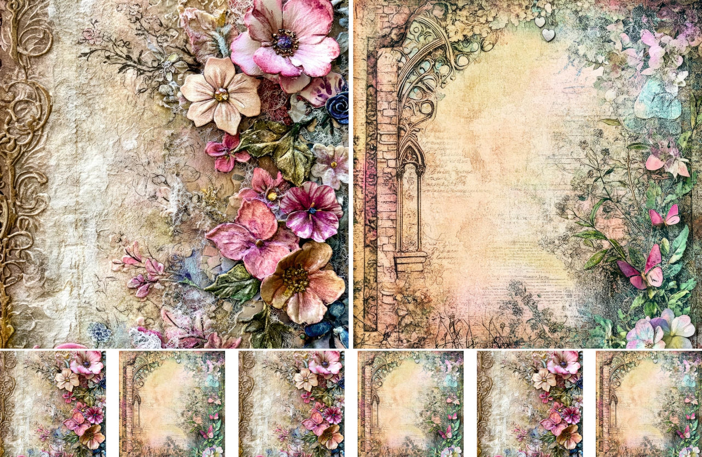 Decoupage Rice Papers - 4 Sheets | 8 Unique Designs | Versatile Christmas Designs for Art Projects & Crafting by CRAFT KREATIVELY