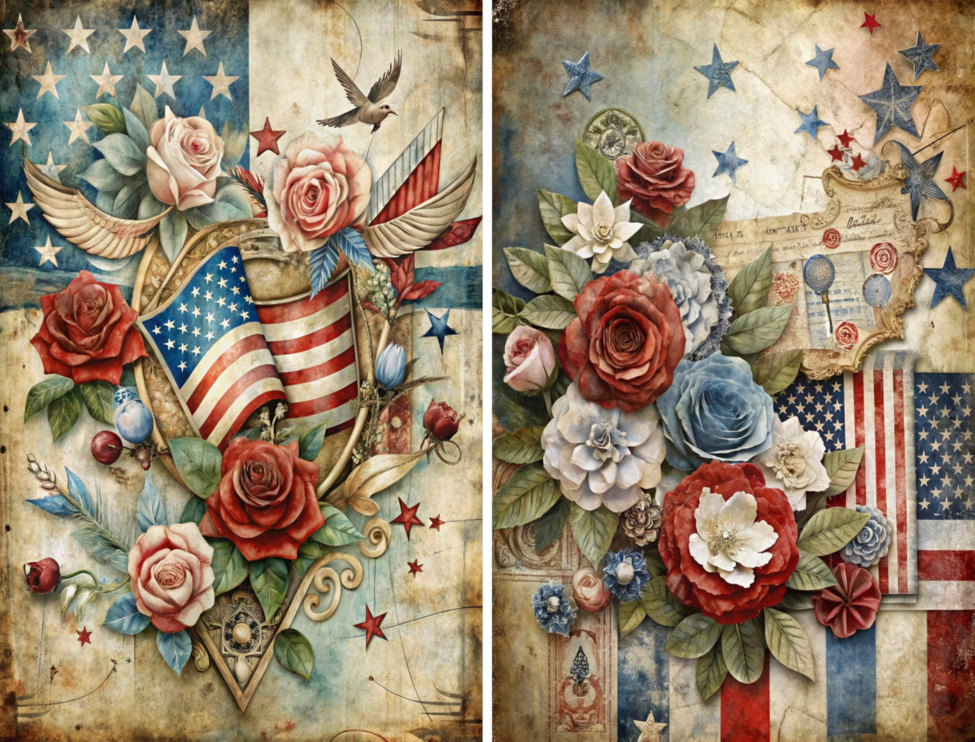 Decoupage Rice Papers - 6 Pieces | 6 Unique Designs | Versatile Decoupage Designs for Art Projects & Crafting by CRAFT KREATIVELY