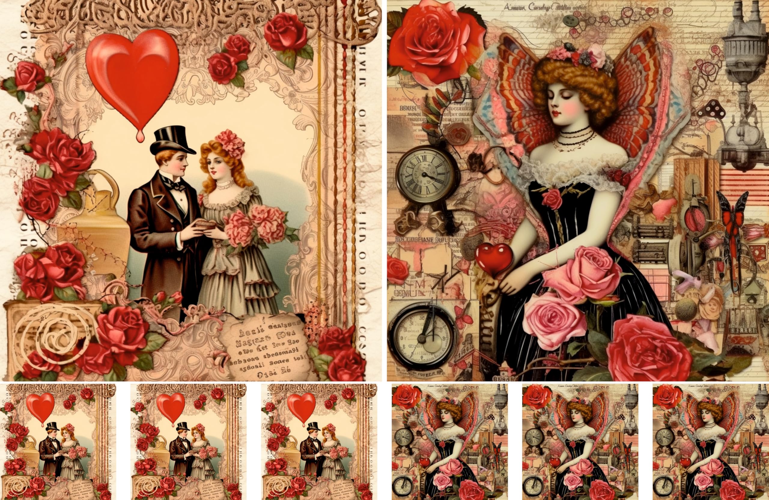 Decoupage Rice Papers - 4 Sheets | 8 Unique Designs | Versatile Christmas Designs for Art Projects & Crafting by CRAFT KREATIVELY