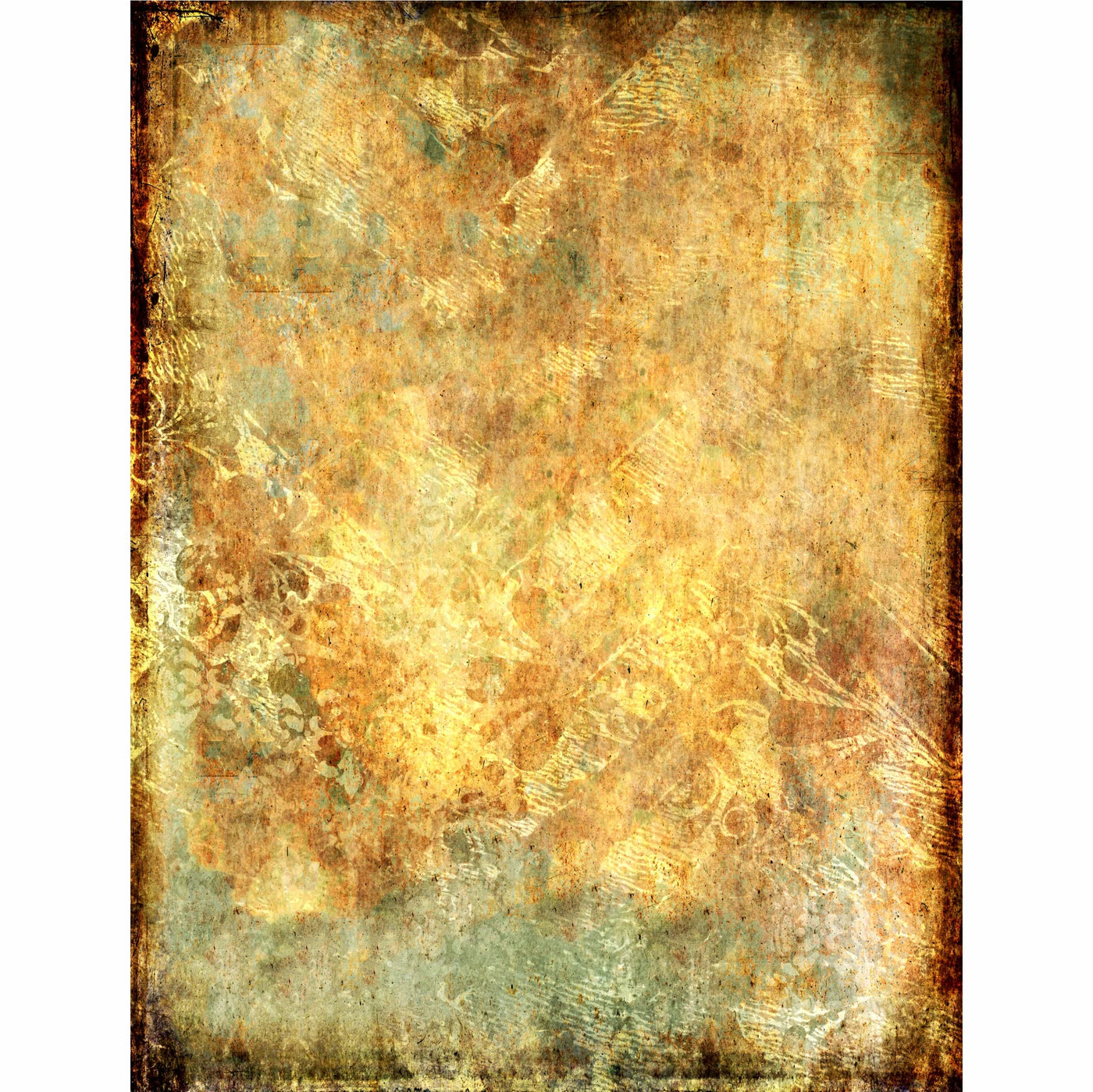Distressed Background Rice Paper, 20.32 x 26.67 cm - 6 x Different Printed Mulberry Paper Images 30gsm Visible Fibres for Decoupage Crafts Mixed Media Collage Art