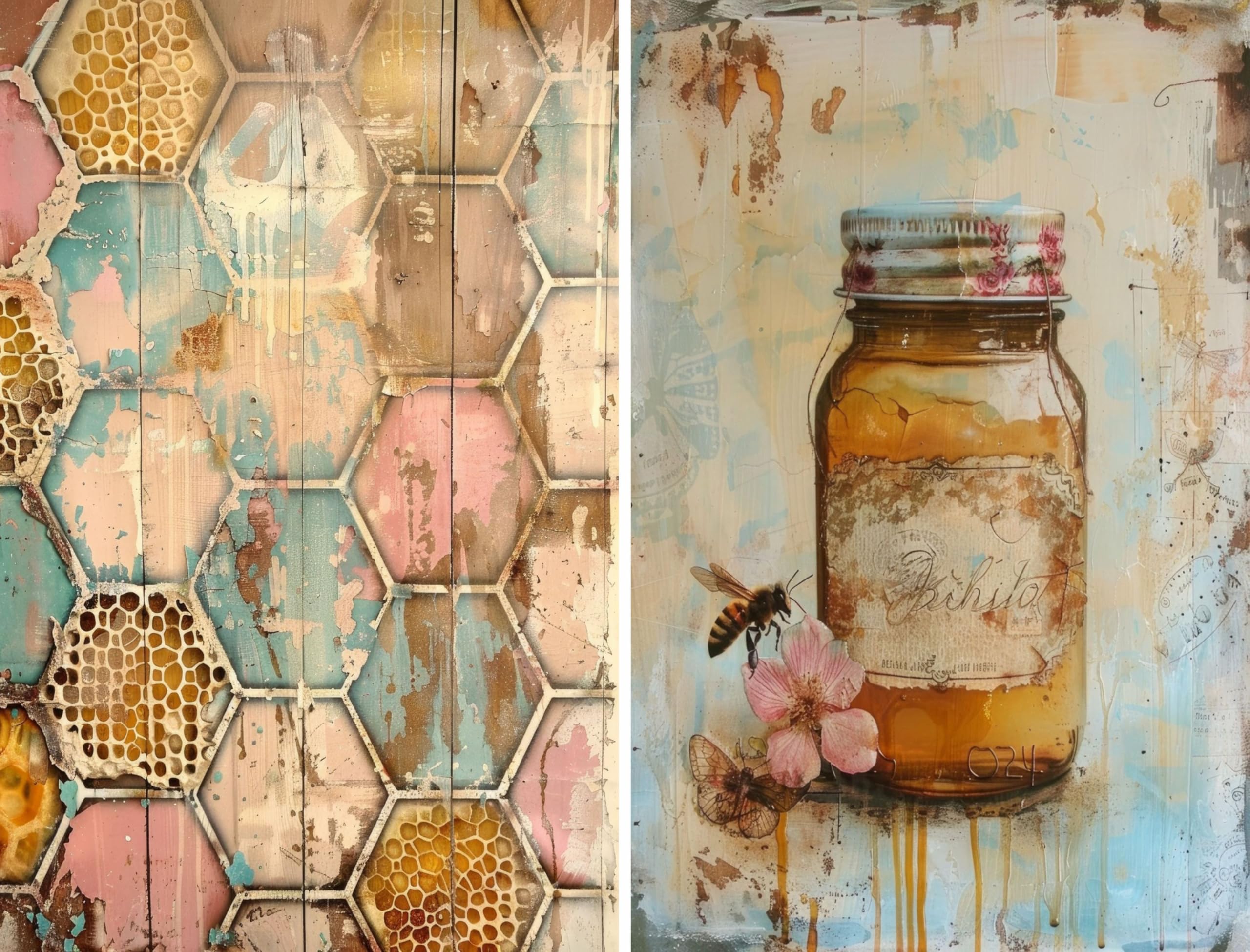 Decoupage Rice Papers - 6 Pieces | 6 Unique Designs | Versatile Decoupage Designs for Art Projects & Crafting by CRAFT KREATIVELY