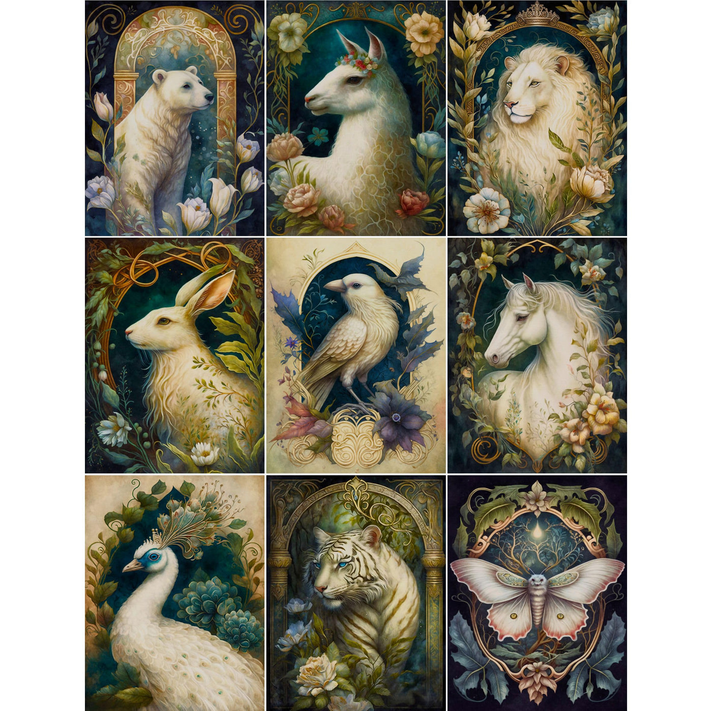 Cameos Rice Paper - for Decoupage Furniture Print Crafts