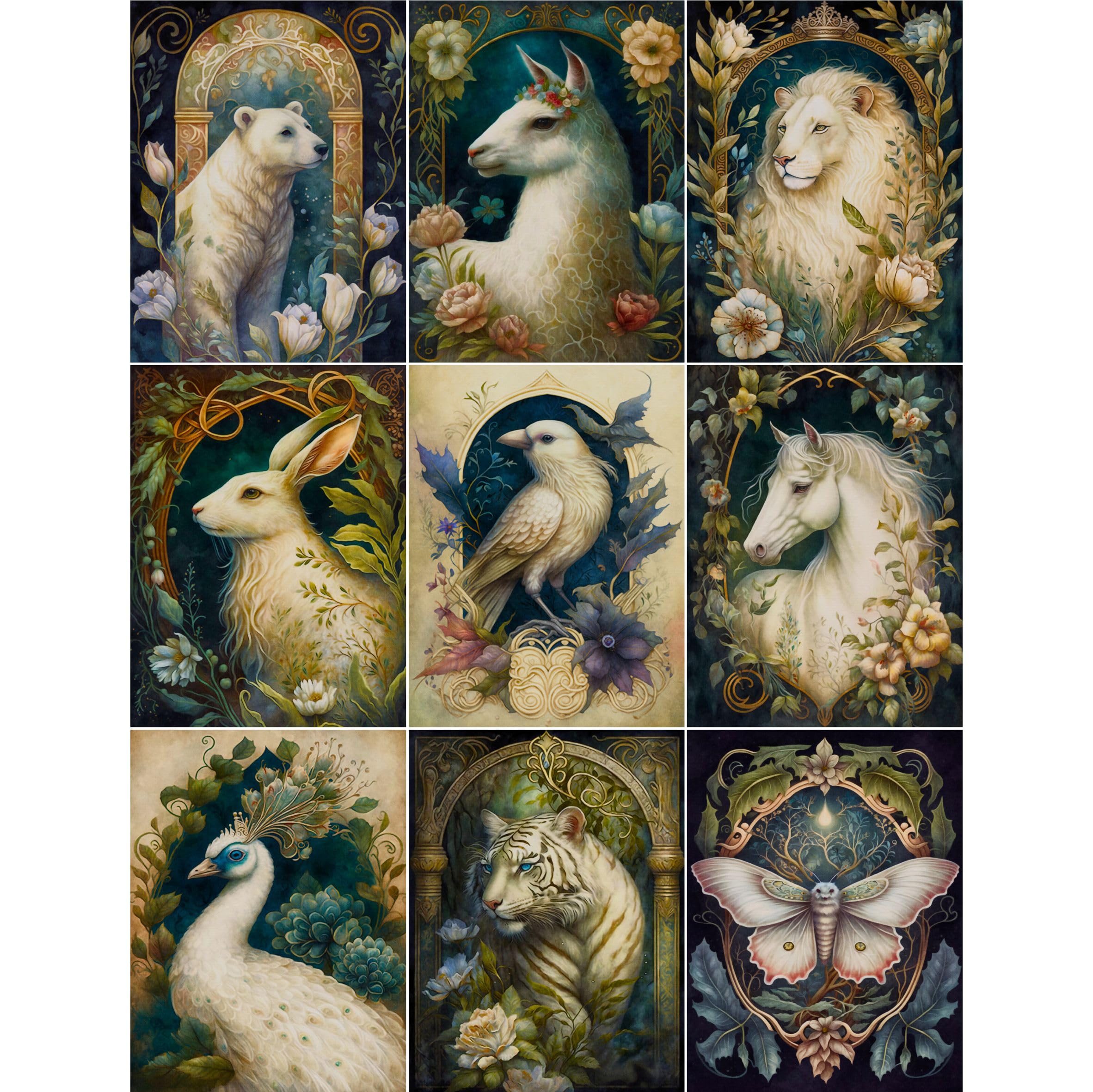 Cameos Rice Paper - for Decoupage Furniture Print Crafts