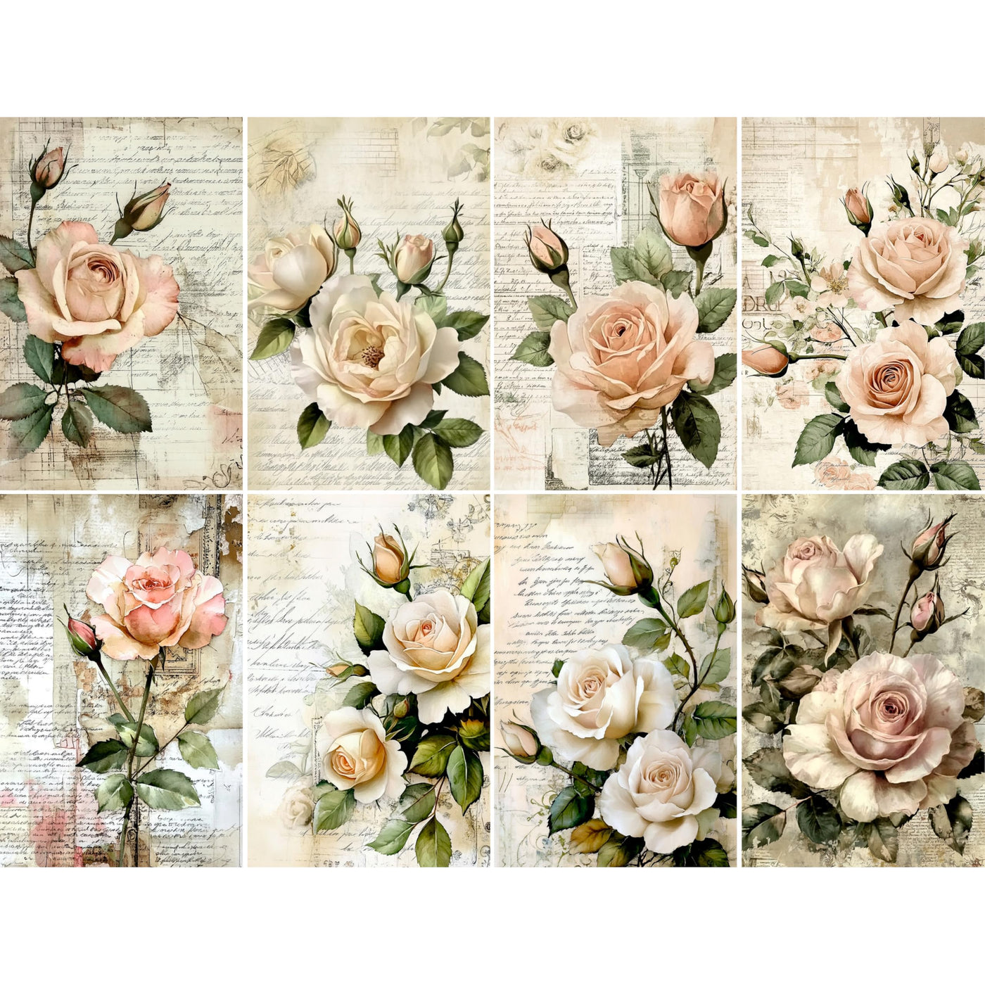 Decoupage Rice Paper, 20 x 26.5cm (6 Sheets) – 6x Decoupage Papers for Collage, Mixed Media, Card Making & Crafts, Decoupage by CRAFT KREATIVELY