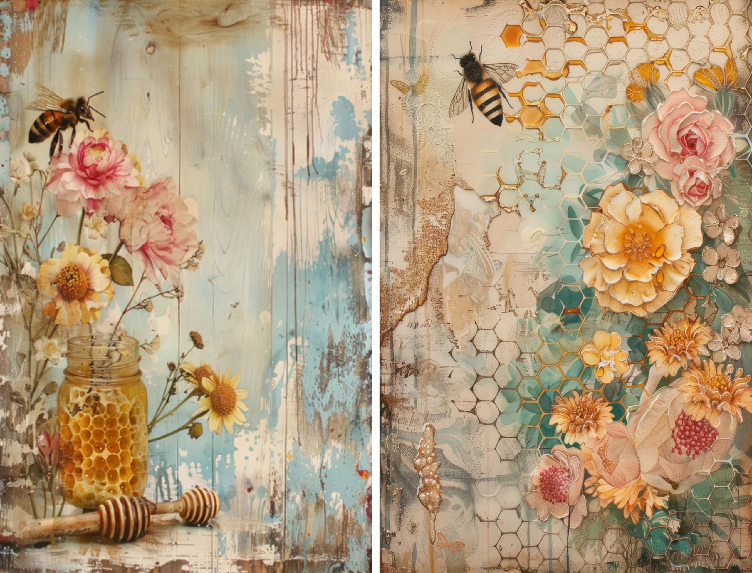 Decoupage Rice Papers - 6 Pieces | 6 Unique Designs | Versatile Decoupage Designs for Art Projects & Crafting by CRAFT KREATIVELY