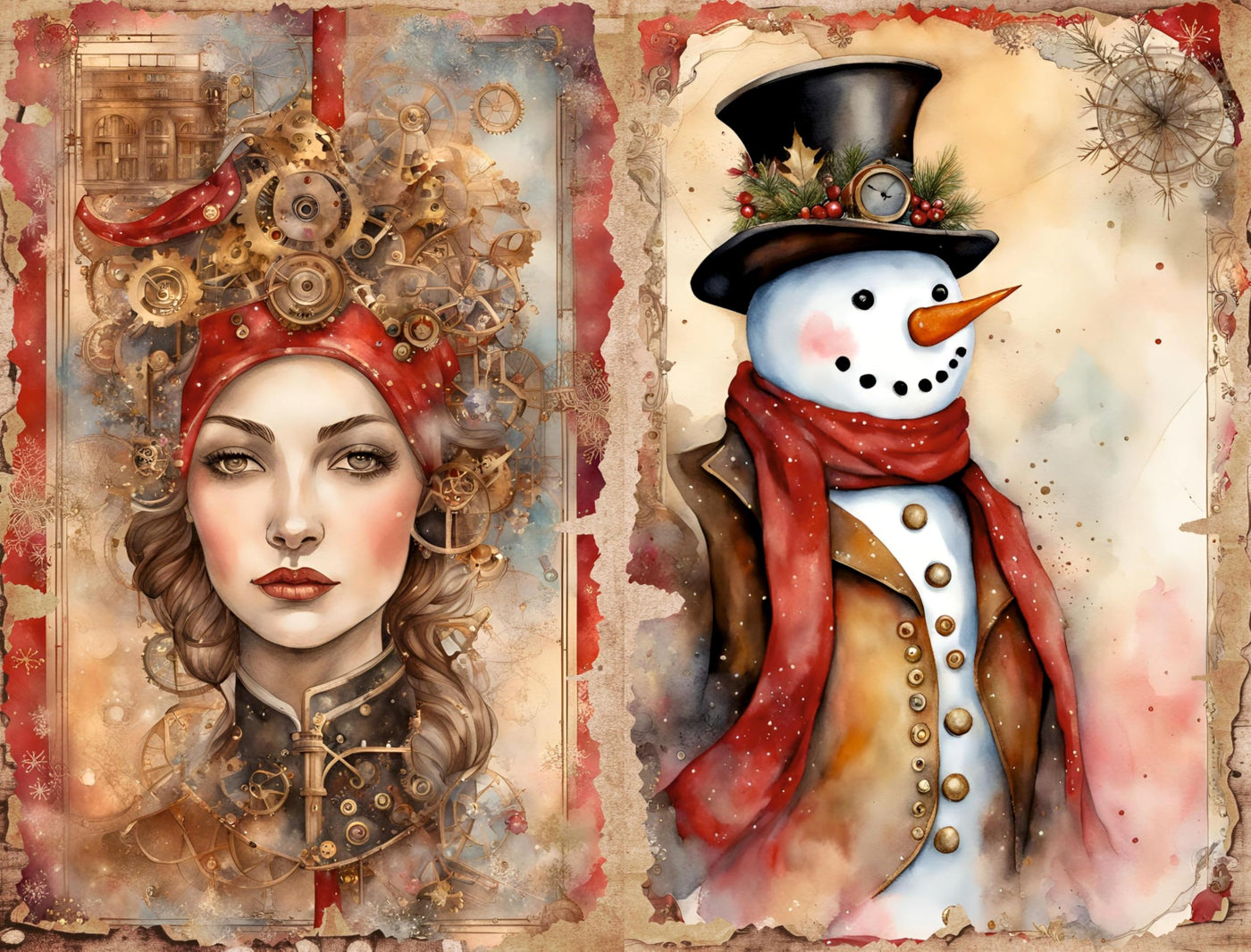 Decoupage Rice Papers - 6 Sheets | 6 Unique Designs | Versatile Christmas Designs for Art Projects & Crafting by CRAFT KREATIVELY
