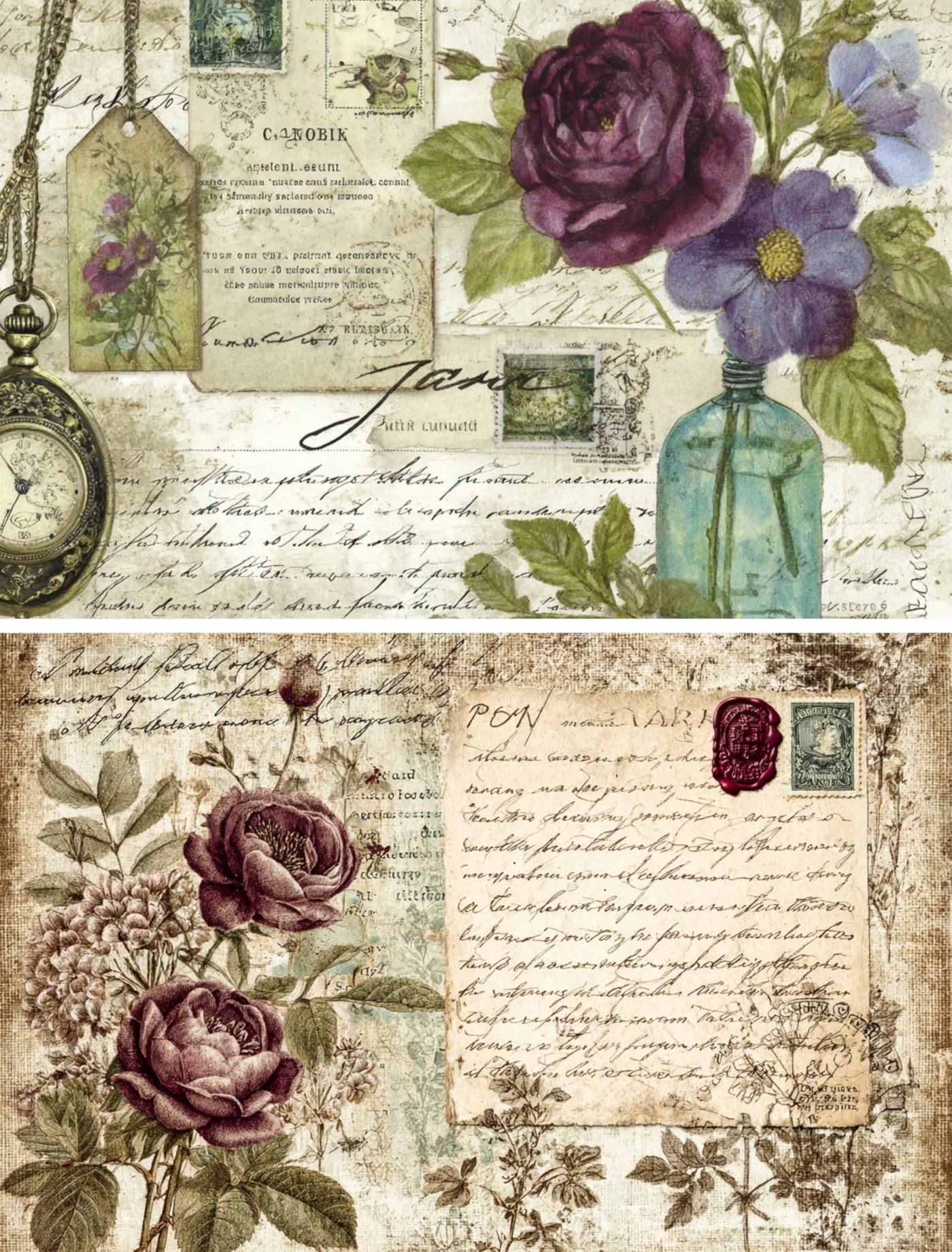 Decoupage Rice Papers - 6 Pieces | 6 Unique Designs | Versatile Decoupage Designs for Art Projects & Crafting by CRAFT KREATIVELY