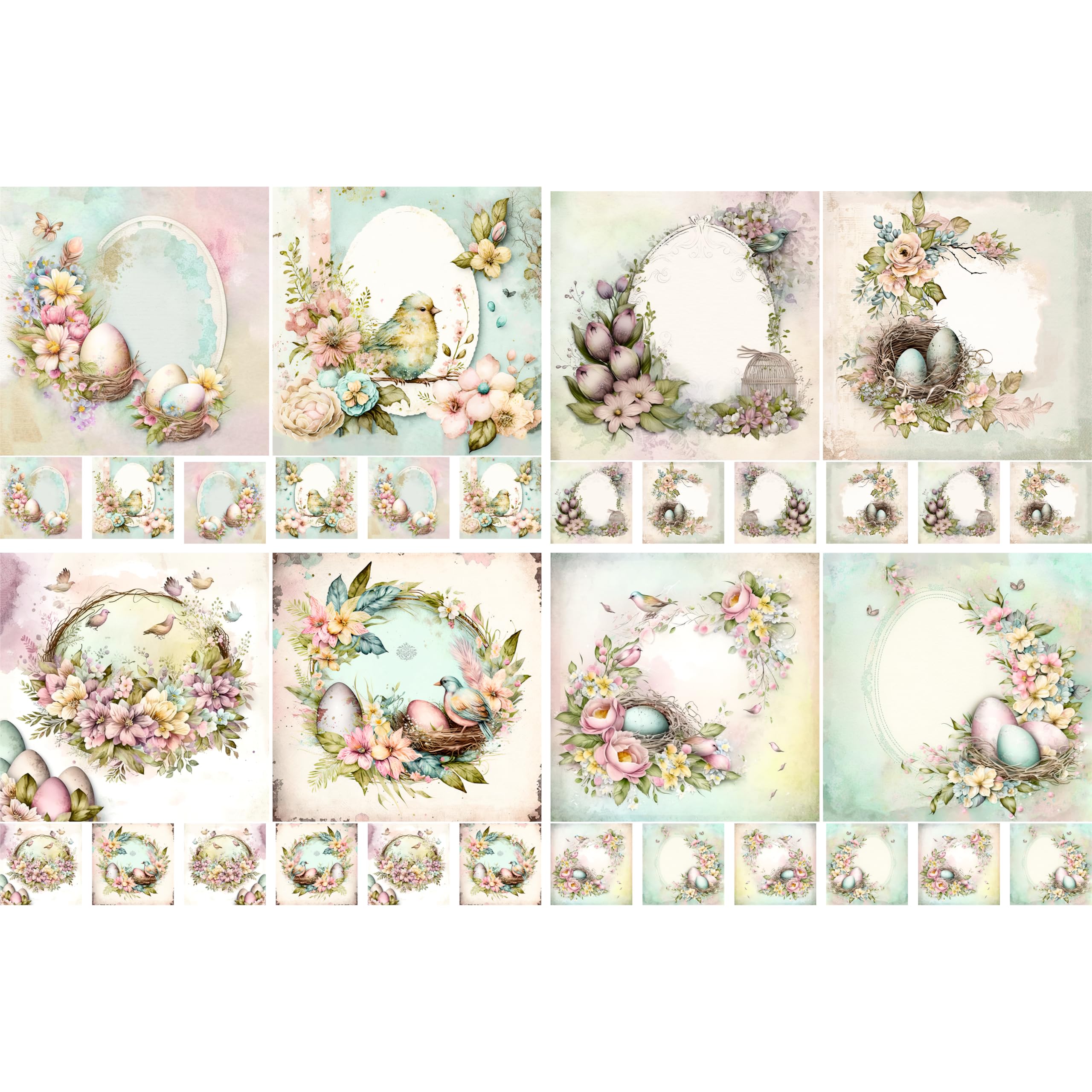 Decoupage Rice Papers - 4 Pages | 8 Unique Designs | Versatile Christmas Designs for Art Projects & Crafting by CRAFT KREATIVELY