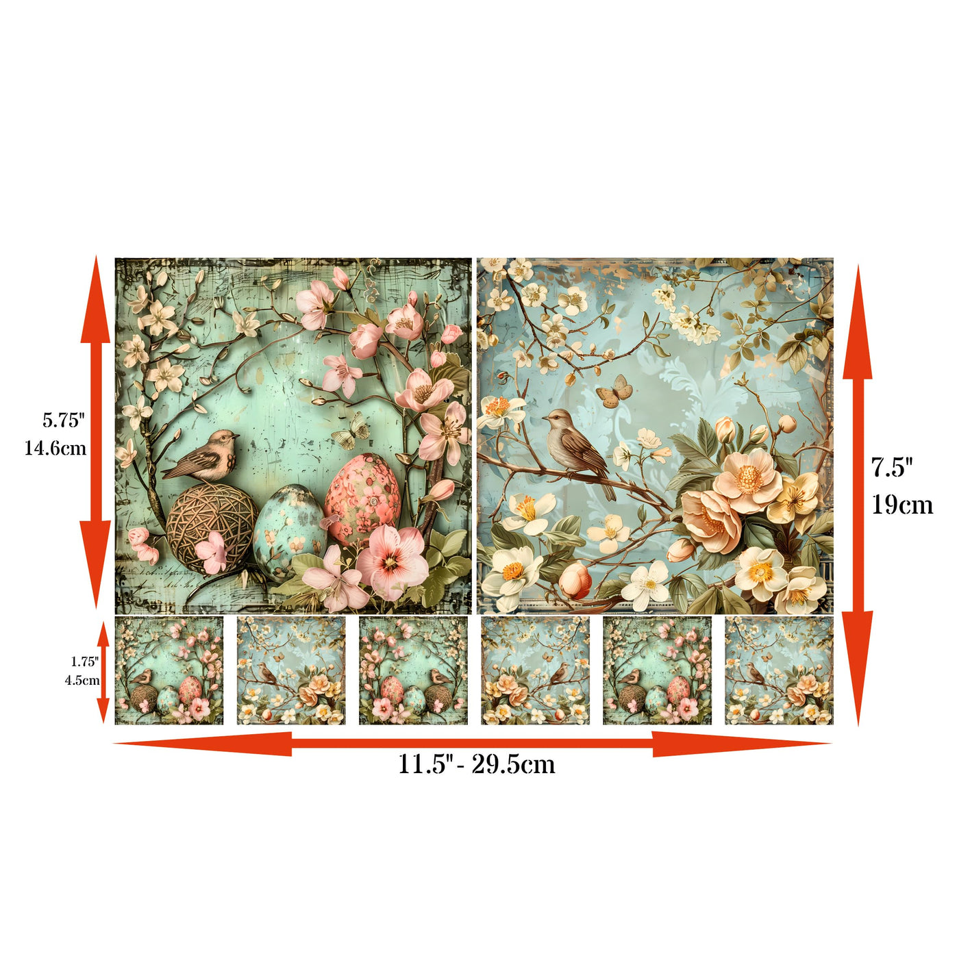 Decoupage Rice Papers - 4 Pages | 8 Unique Designs | Versatile Christmas Designs for Art Projects & Crafting by CRAFT KREATIVELY