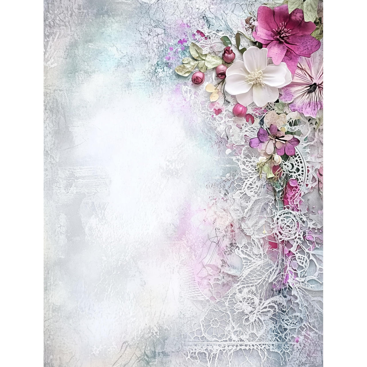 Sewing Rice Papers – Decoupage Paper Design for Furniture, Mixed Media, Cards & Crafts, Decoupage by CRAFT KREATIVELY