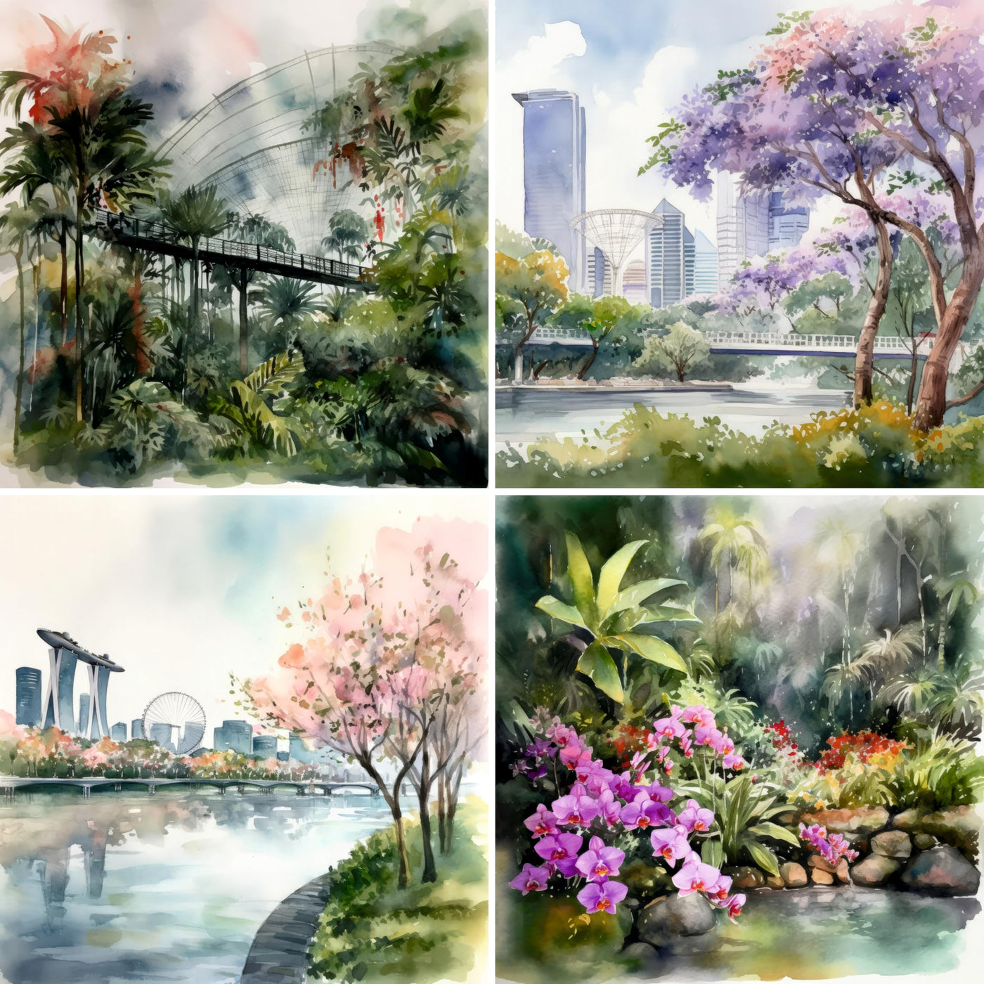 Decoupage Rice Paper (2 pc) - 8x Decoupage Watercolour Designs for Collage, Card Making & Crafts, Decoupage by CRAFT KREATIVELY
