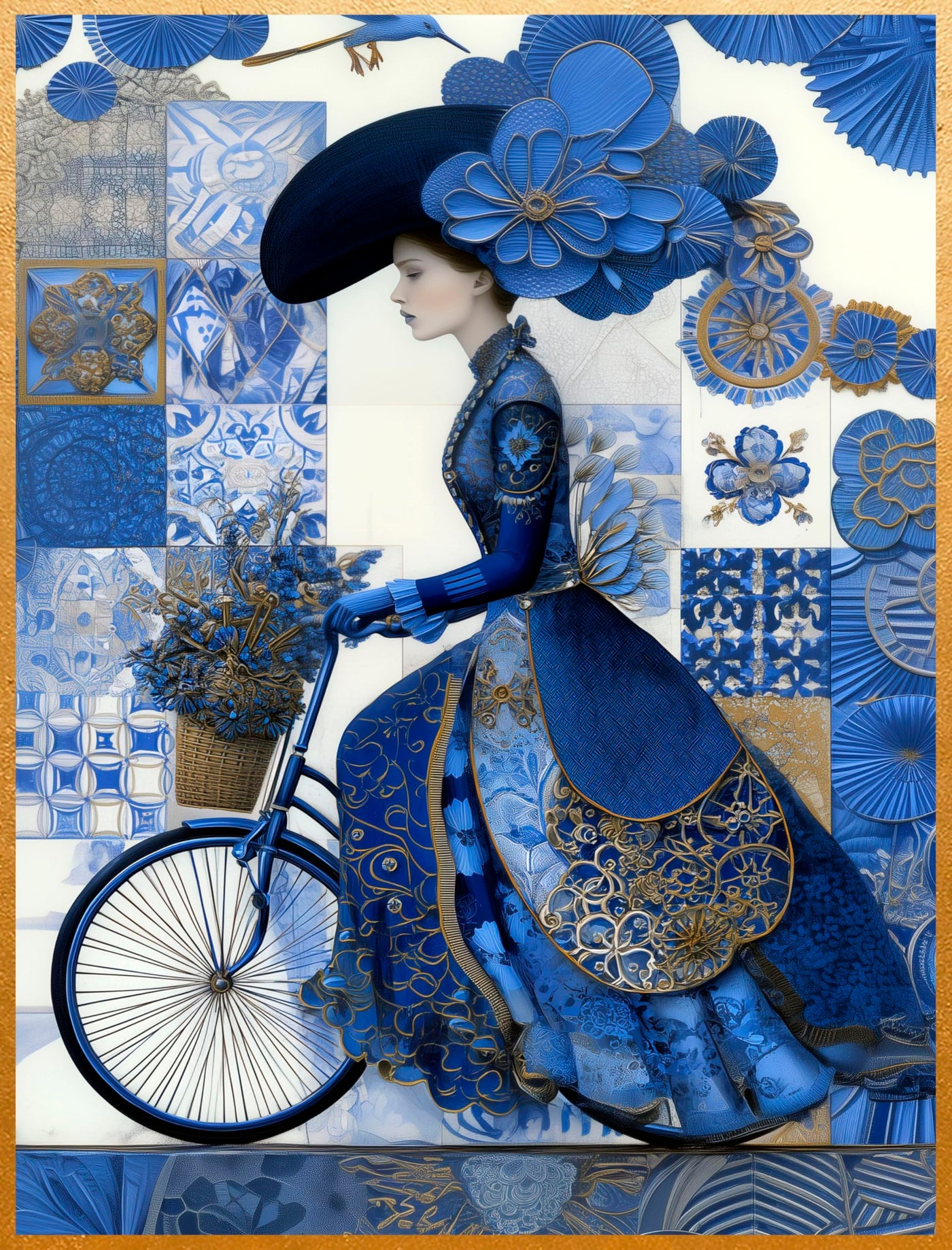Decoupage Rice Papers - 6 Pieces | 6 Unique Designs | Versatile Decoupage Designs for Art Projects & Crafting by CRAFT KREATIVELY (Golden)
