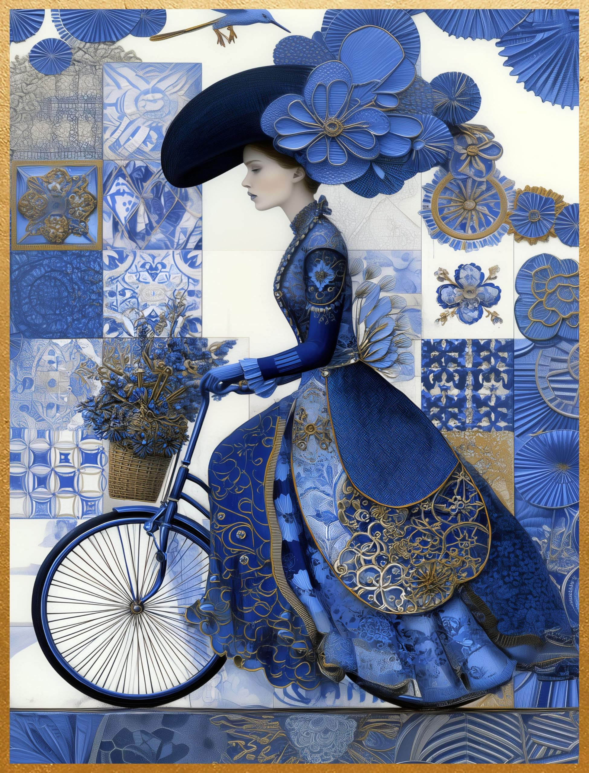 Decoupage Rice Papers - 6 Pieces | 6 Unique Designs | Versatile Decoupage Designs for Art Projects & Crafting by CRAFT KREATIVELY (Golden)