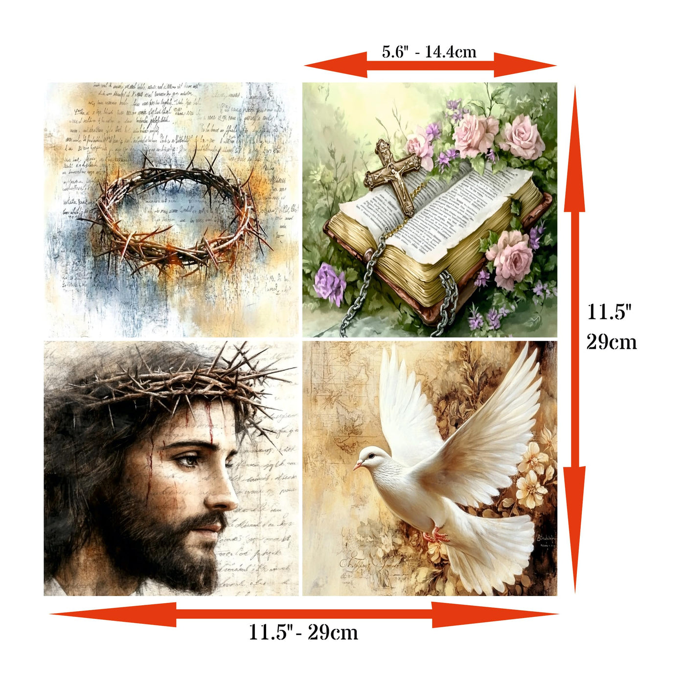 Christian Rice Papers – Decoupage Paper Design for Furniture, Mixed Media, Cards & Crafts, Decoupage by CRAFT KREATIVELY