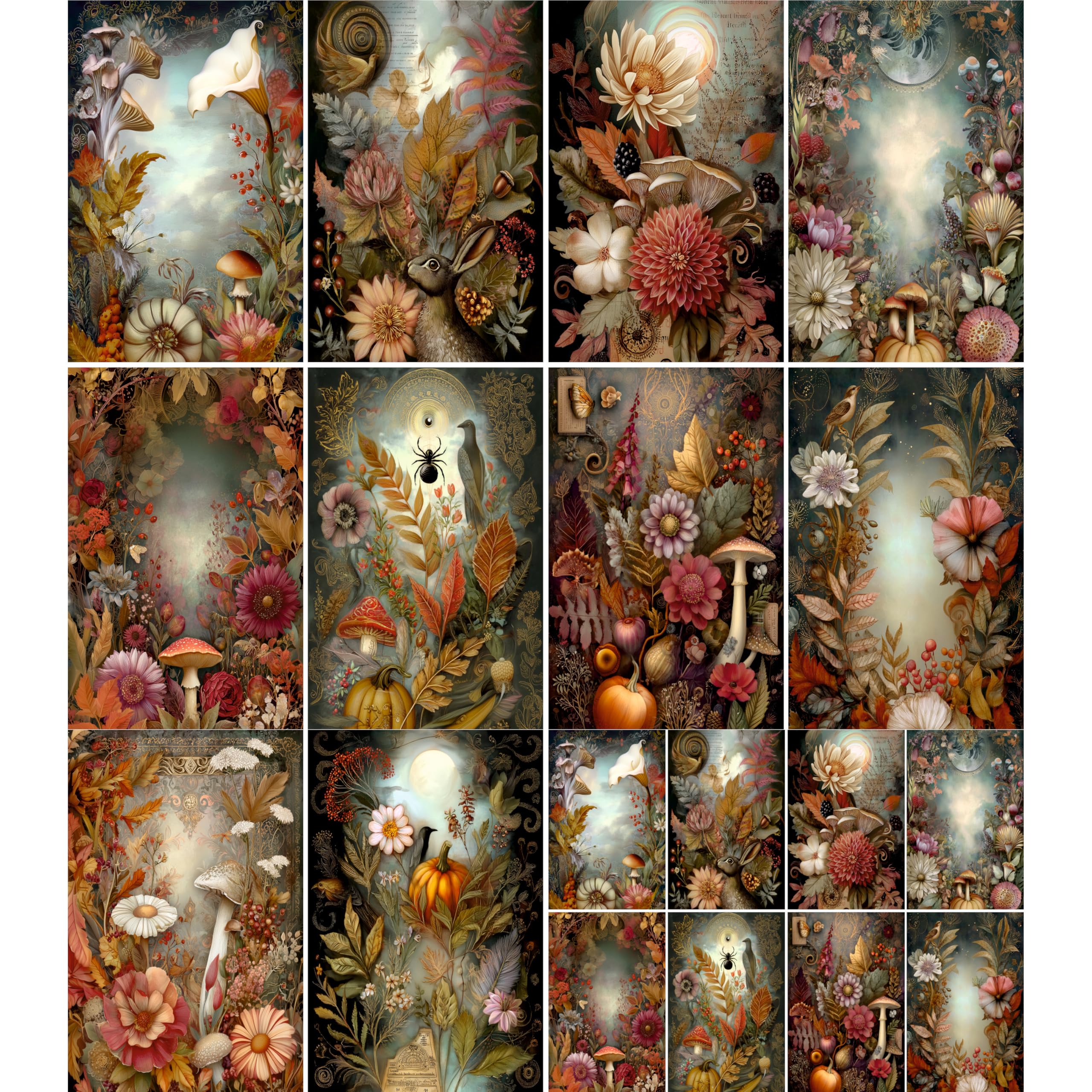 Decoupage Rice Papers - 6 Pieces | 6 Unique Designs | Versatile Decoupage Designs for Art Projects & Crafting by CRAFT KREATIVELY
