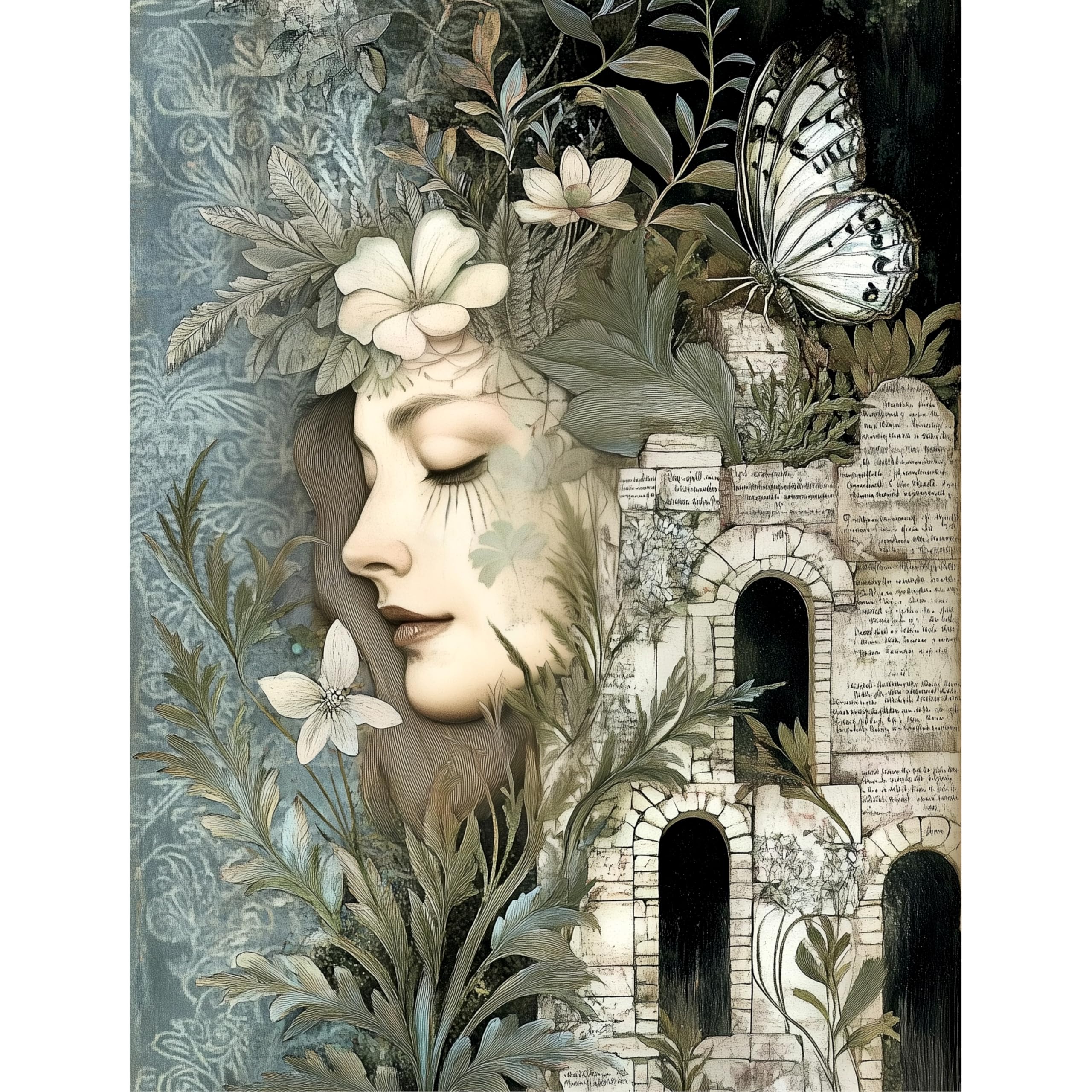 Botanical Rice Papers – Decoupage Paper Design for Furniture, Mixed Media, Cards & Crafts, Decoupage by CRAFT KREATIVELY