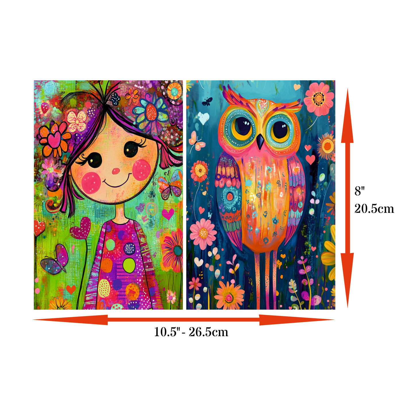 Decoupage Rice Papers - 6 Pieces | 6 Unique Designs | Versatile Decoupage Designs for Art Projects & Crafting by CRAFT KREATIVELY