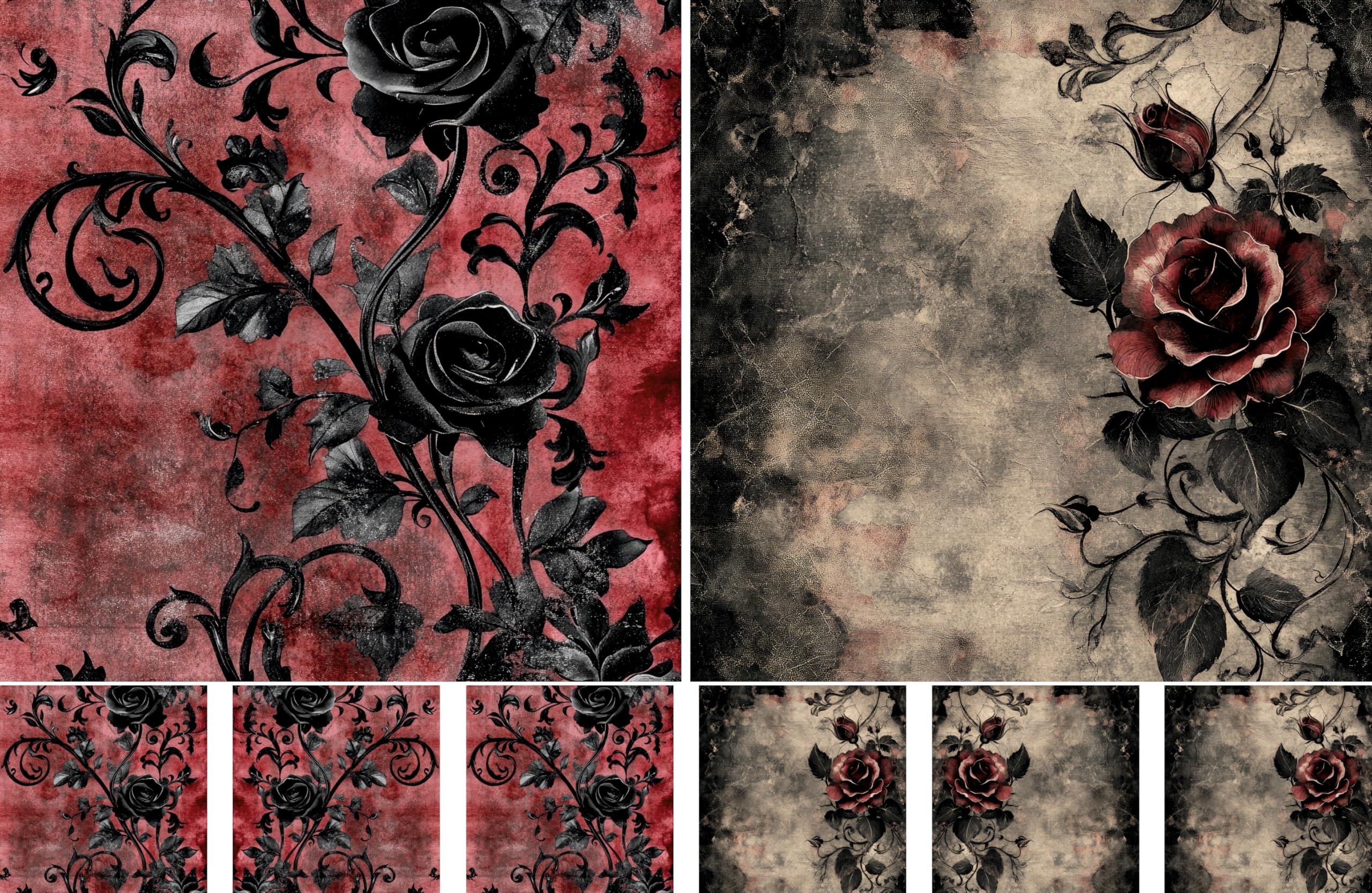 Decoupage Rice Papers - 4 Sheets | 8 Unique Designs | Versatile Christmas Designs for Art Projects & Crafting by CRAFT KREATIVELY