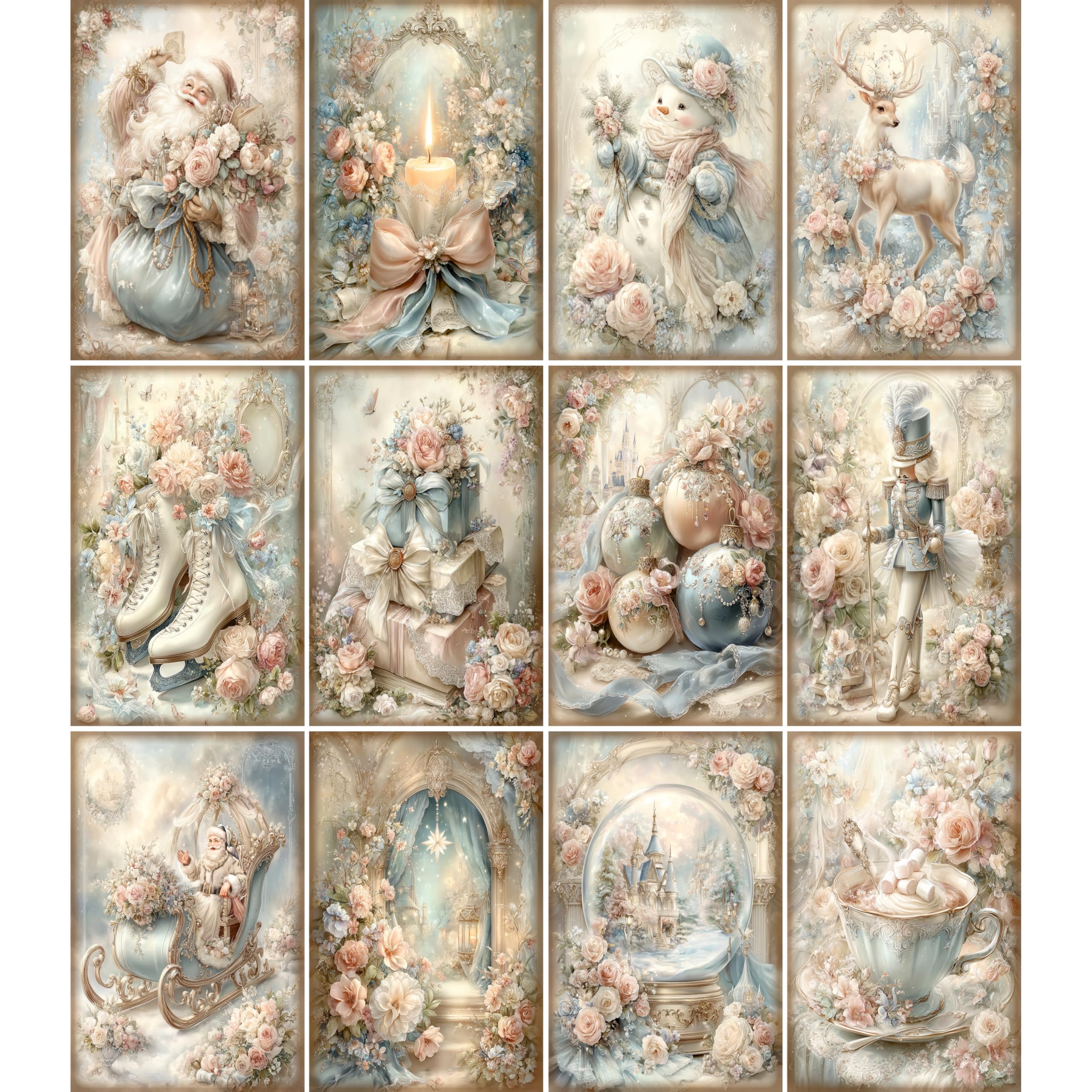 Decoupage Rice Papers - 6 Pieces | 6 Unique Designs | Versatile Decoupage Designs for Art Projects & Crafting by CRAFT KREATIVELY