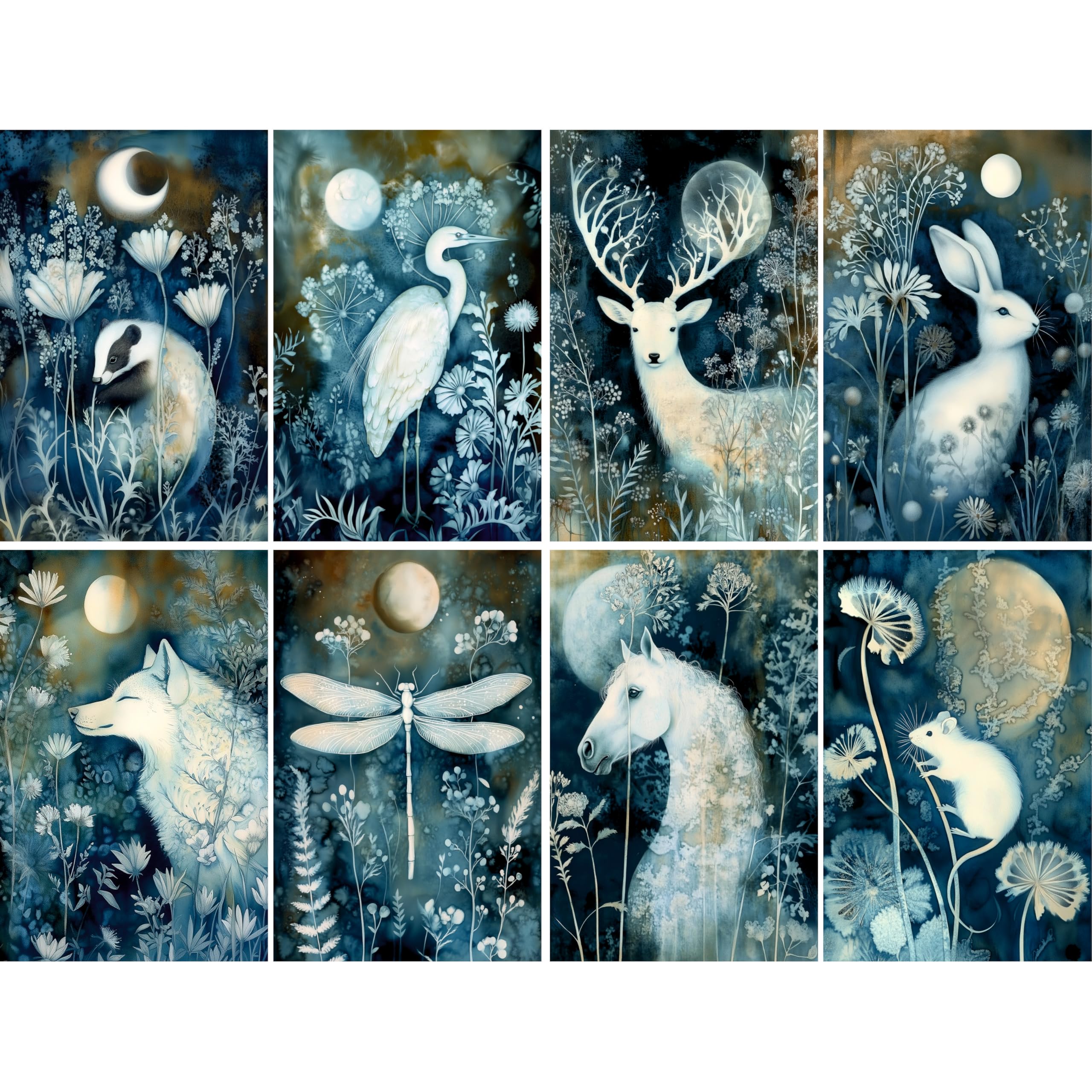 Decoupage Rice Paper, 20 x 26.5cm (6 Sheets) – 6x Decoupage Papers for Collage, Mixed Media, Card Making & Crafts, Decoupage by CRAFT KREATIVELY