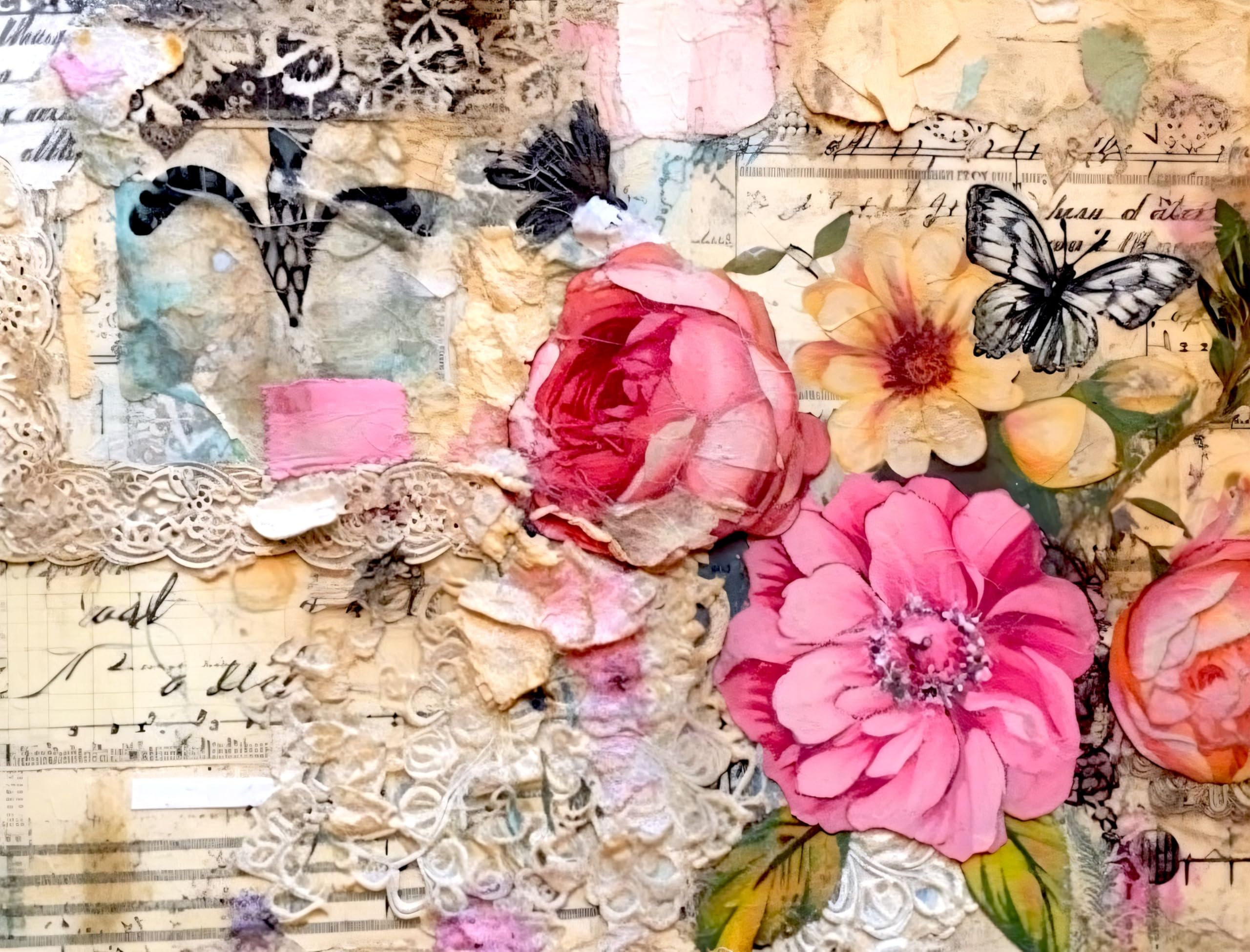 Decoupage Rice Papers - 6 Pieces | 6 Unique Designs | Versatile Decoupage Designs for Art Projects & Crafting by CRAFT KREATIVELY
