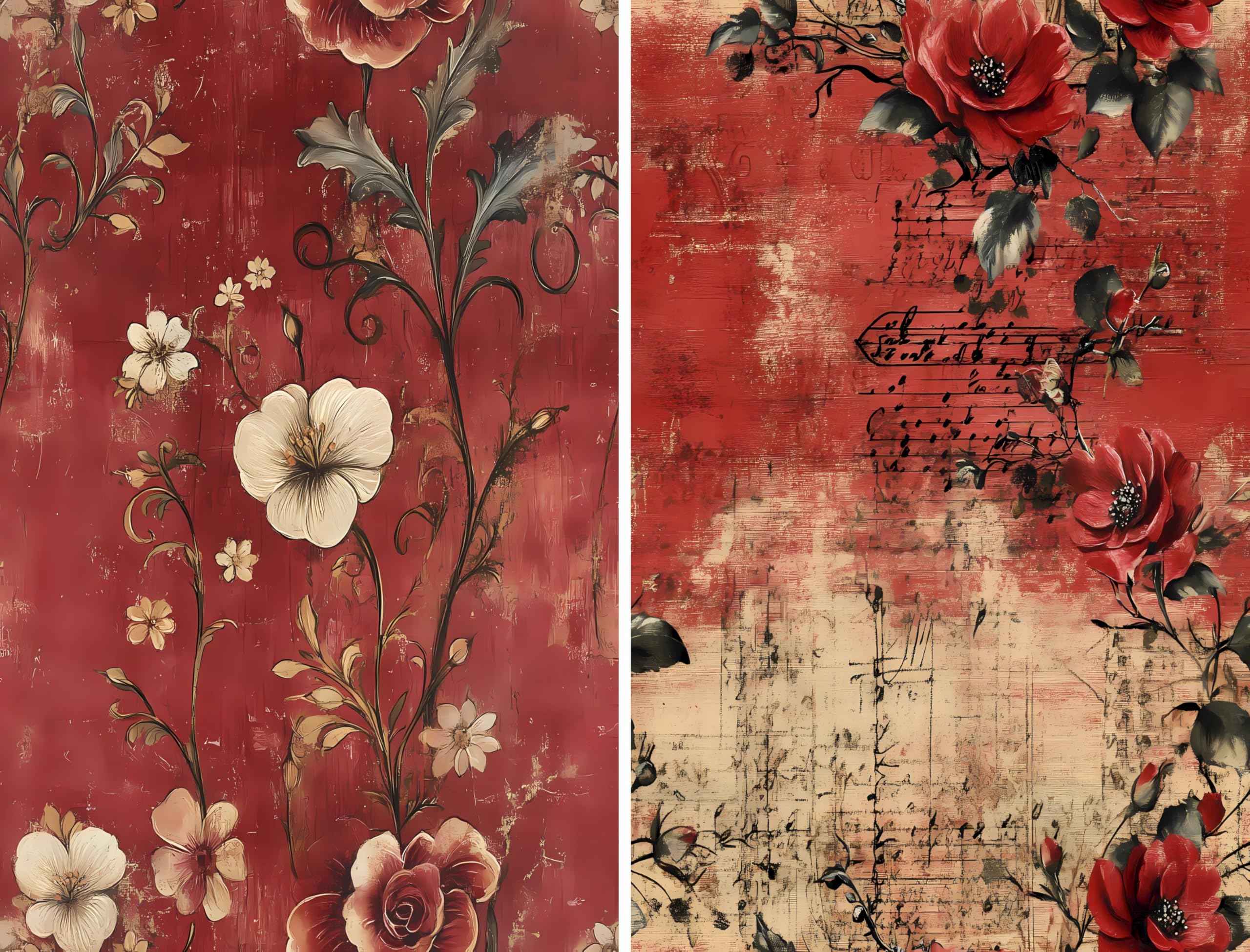 Decoupage Rice Papers - 6 Pieces | 6 Unique Designs | Versatile Decoupage Designs for Art Projects & Crafting by CRAFT KREATIVELY