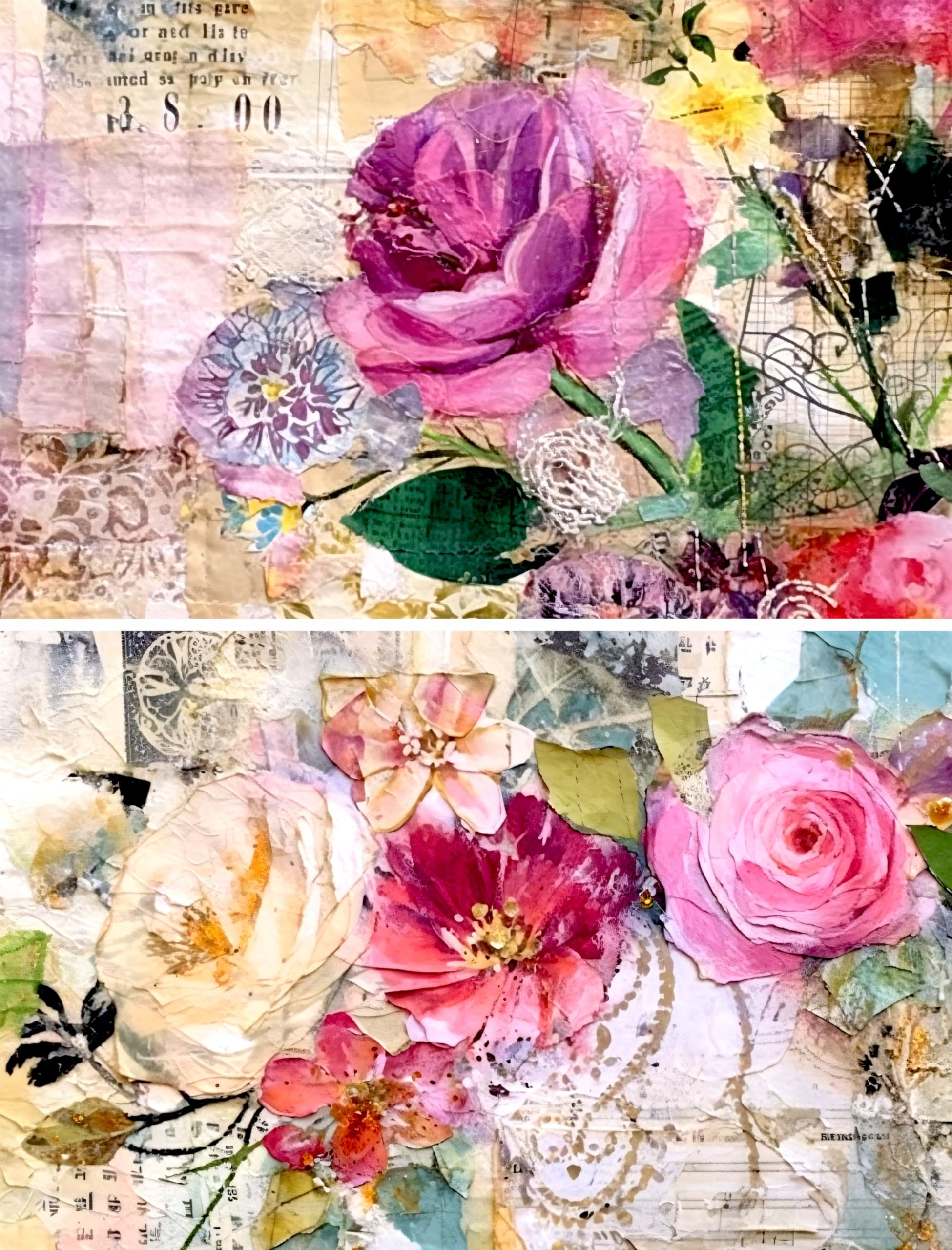 Decoupage Rice Papers - 6 Pieces | 6 Unique Designs | Versatile Decoupage Designs for Art Projects & Crafting by CRAFT KREATIVELY