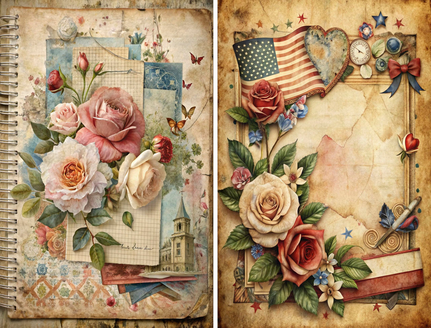 Decoupage Rice Papers - 6 Pieces | 6 Unique Designs | Versatile Decoupage Designs for Art Projects & Crafting by CRAFT KREATIVELY