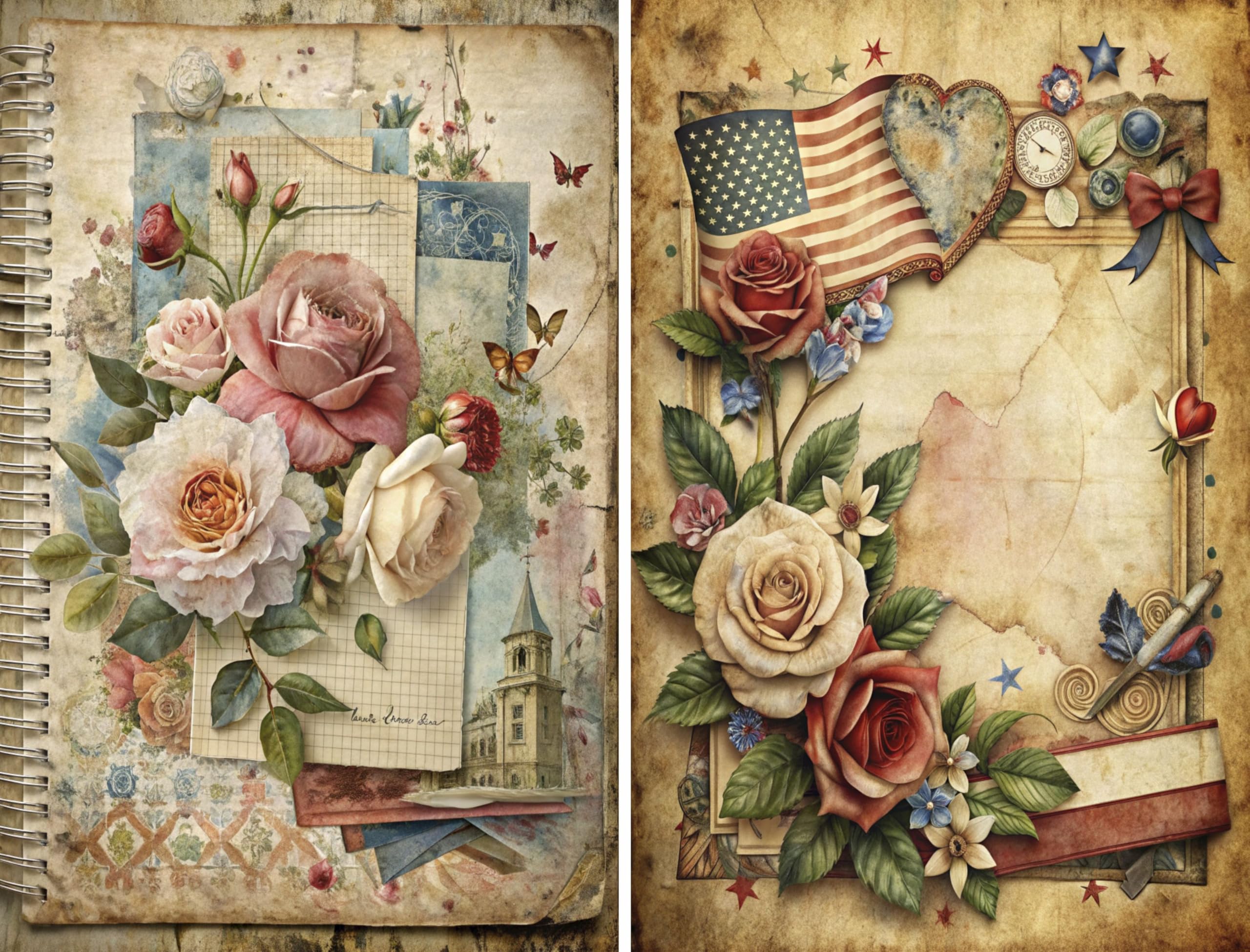 Decoupage Rice Papers - 6 Pieces | 6 Unique Designs | Versatile Decoupage Designs for Art Projects & Crafting by CRAFT KREATIVELY